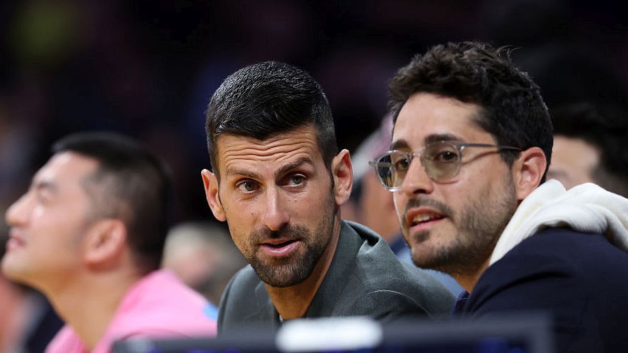 Novak Djokovics egy NBA-meccsre is kilátogatott