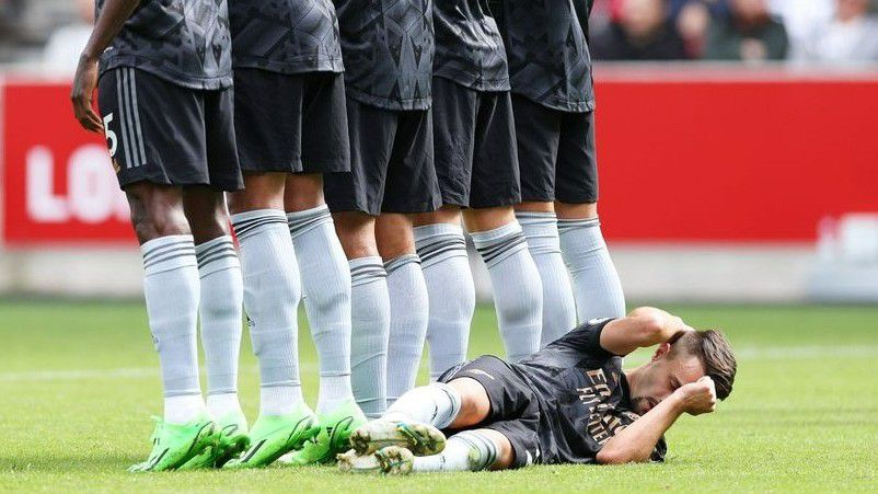 Nem Fabio Riveira került ezen a meccsen a padlóra. Az ő bombagólja adta meg a kegyelemdöfést a Brentfordnak. Fotó: facebook/Arsenal