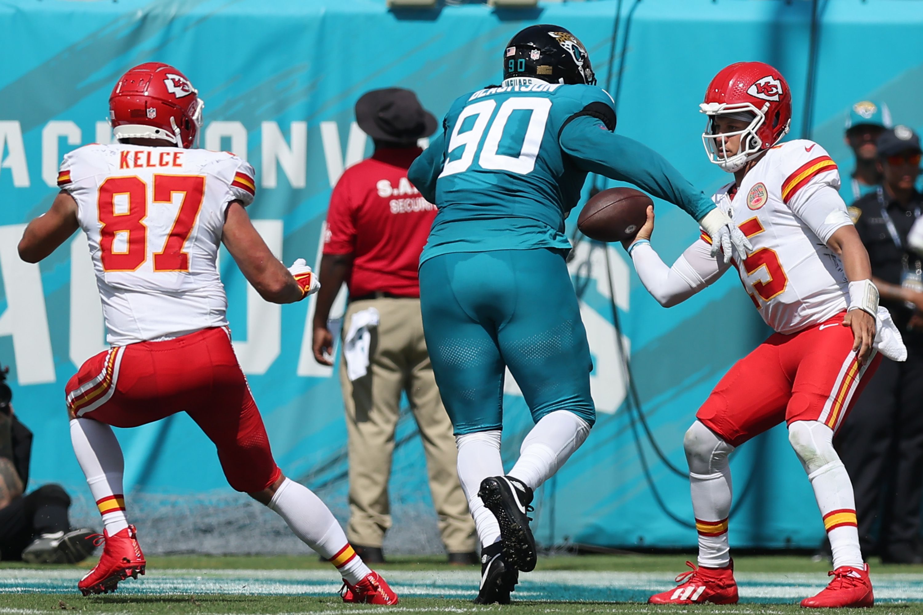 Patrick Mahomes visszakapta Kelcet, a Kansas legyőzte a Jaguarst (Fotó: Getty Images)