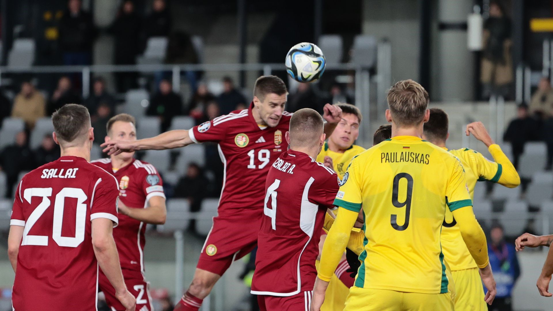 Varga Barnabás Litvánia ellen is gólt szerzett (Fotó: Czerkl Gábor)
