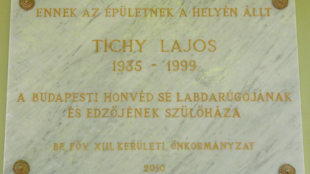 Tichy Lajos emléktáblája (Fotó: Kult 13)