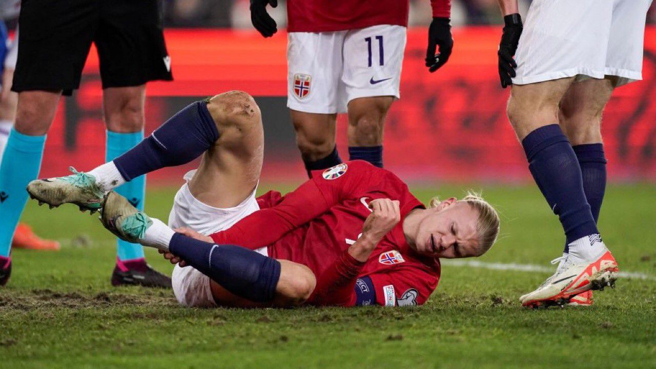 Haaland a válogatott meccsén sérült meg (Fotó: Twitter)