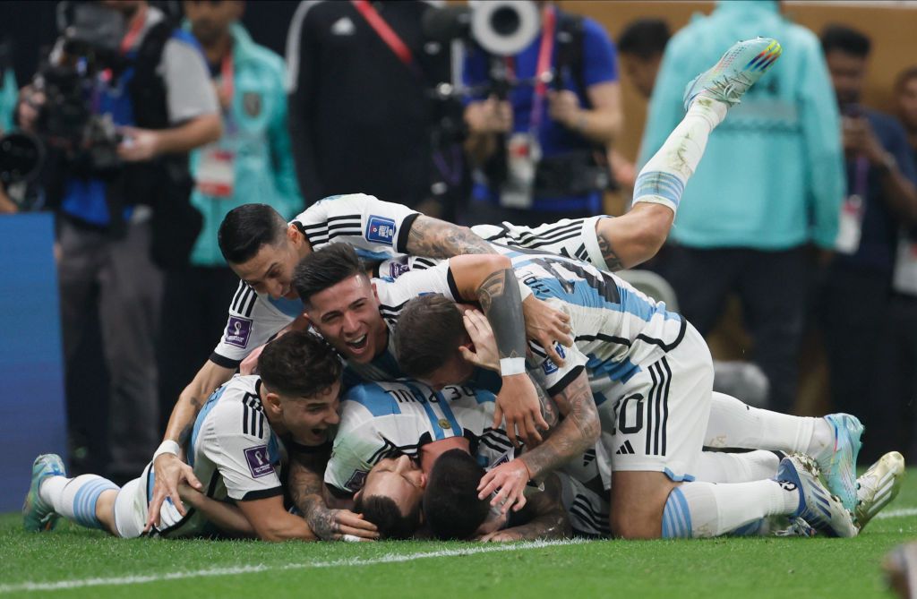 Argentin öröm a vb-döntő második gólja után (Fotó: Getty Images)
