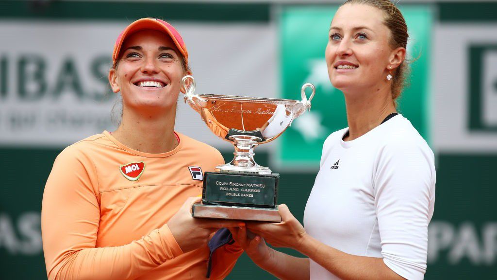 A magyar, francia páros 2020-ban a Roland Garroson nyertek, azóta nem játszottak együtt, most újra megpróbálják. (Fotó: Getty Images)