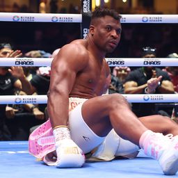 Ngannou állítja, „trükközés” miatt ütötte ki Joshua – videóval