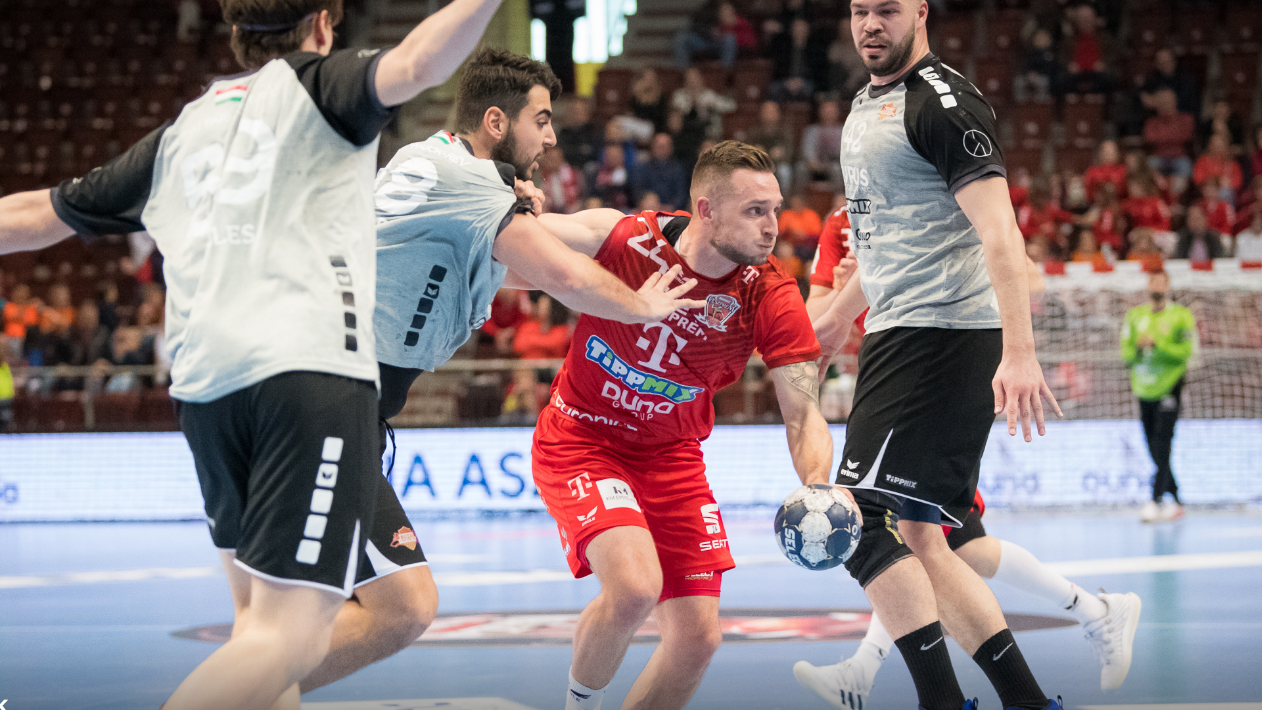 A Bajnokok Ligája-negyeddöntős hazaiaknál a mezőnyjátékosok közül csak Lukács Péter nem szerzett gólt (Fotó: handballveszprem.hu)