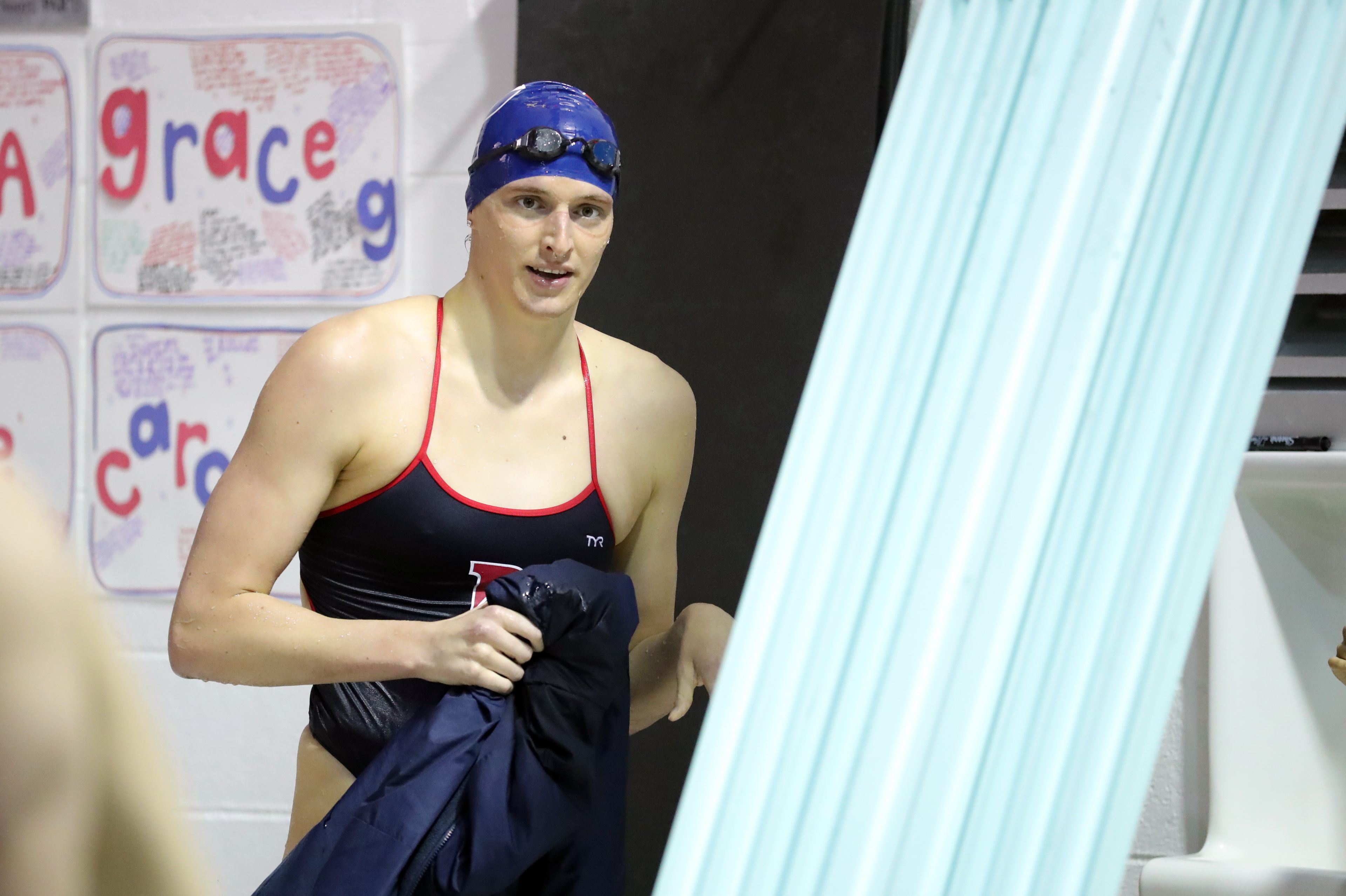 A 22 éves Lia Thomas egy hosszútávú úszóversenyen 38 másodpercet vert a második helyezettre tavaly decemberben /Fotó: Gettyimages
