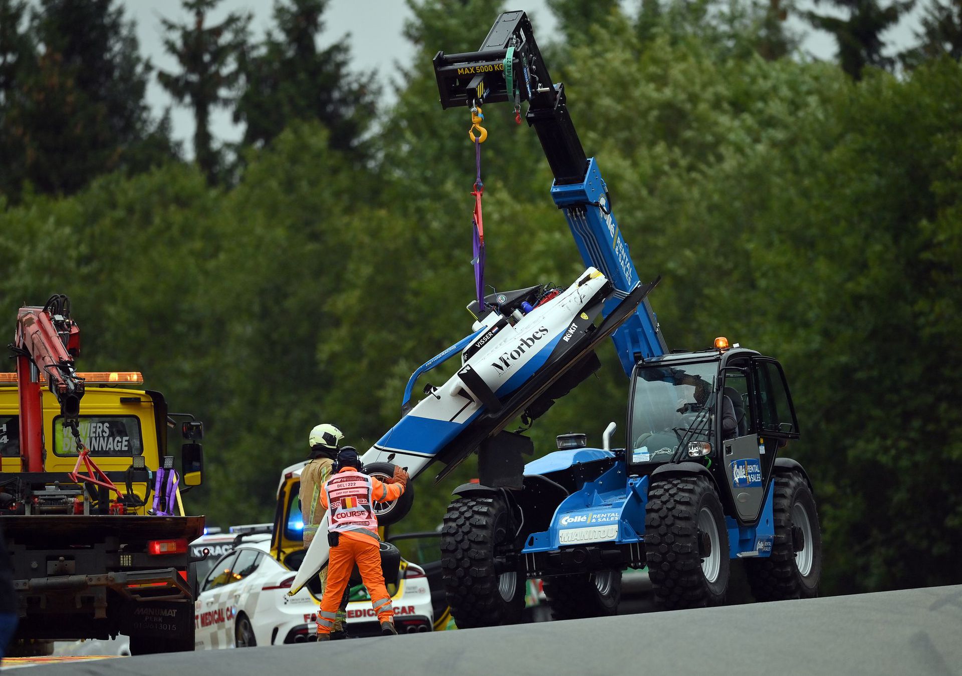 Formula 1 W Series: hat autó tört össze a balesetben. / Fotó: GettyImages