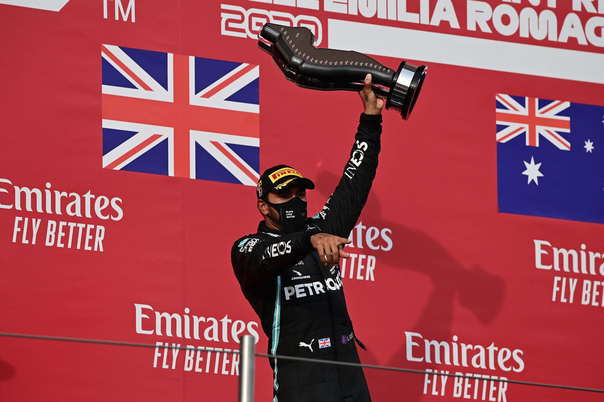 Óriási előny – Hamilton újra nyert, és már 85 pont az előnye összetettben csapattársa, Bottas előtt. / Fotó: Getty Images