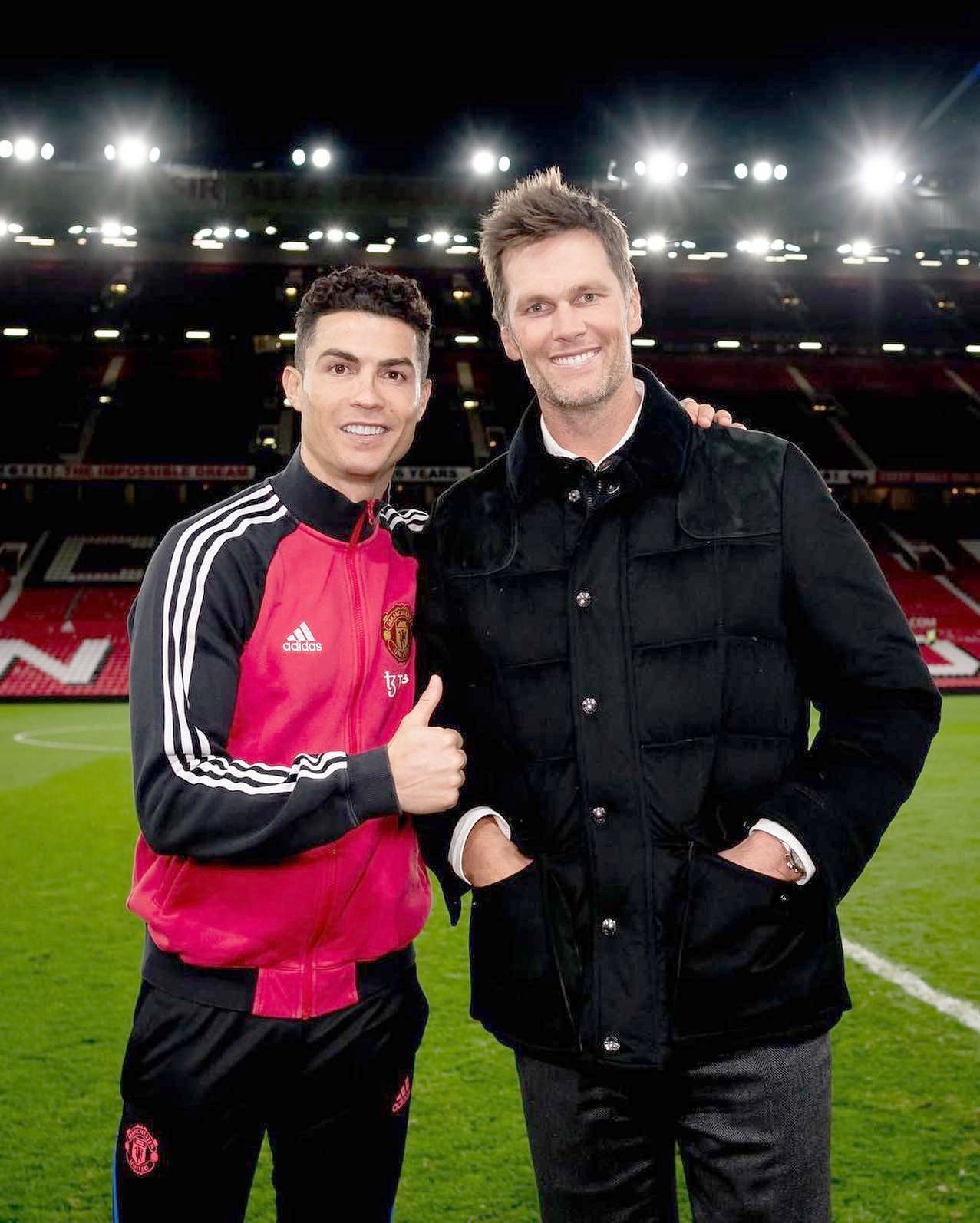 Brady természetesen találkozott Cristiano Ronaldóval is Manchesterben / Fotó: Instagram