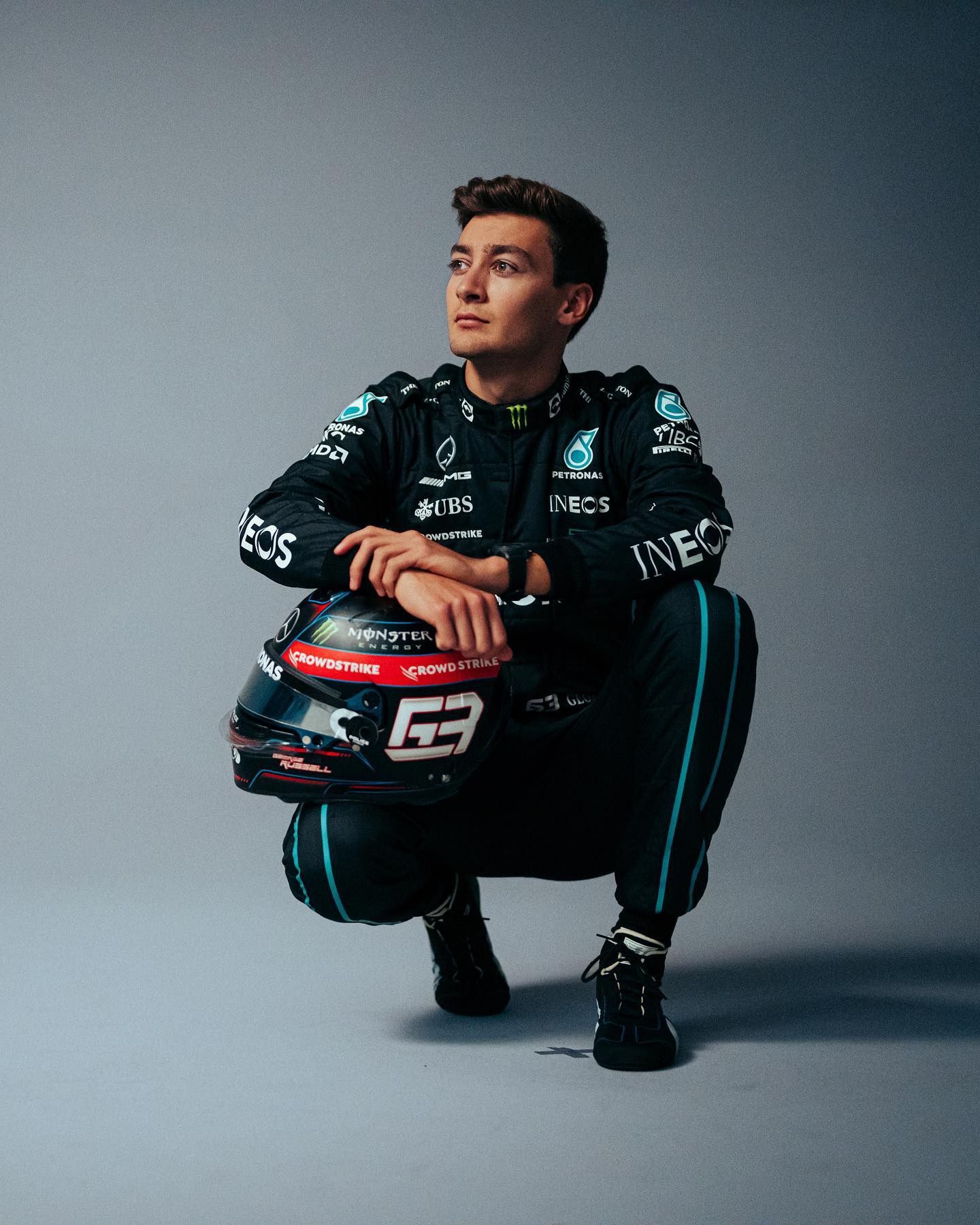 A hétszeres világbajnok Hamilton új csapattársa a másik hétszeres vb-győztes Schumacher miatt váltott / Fotó: Instagram/George Russell