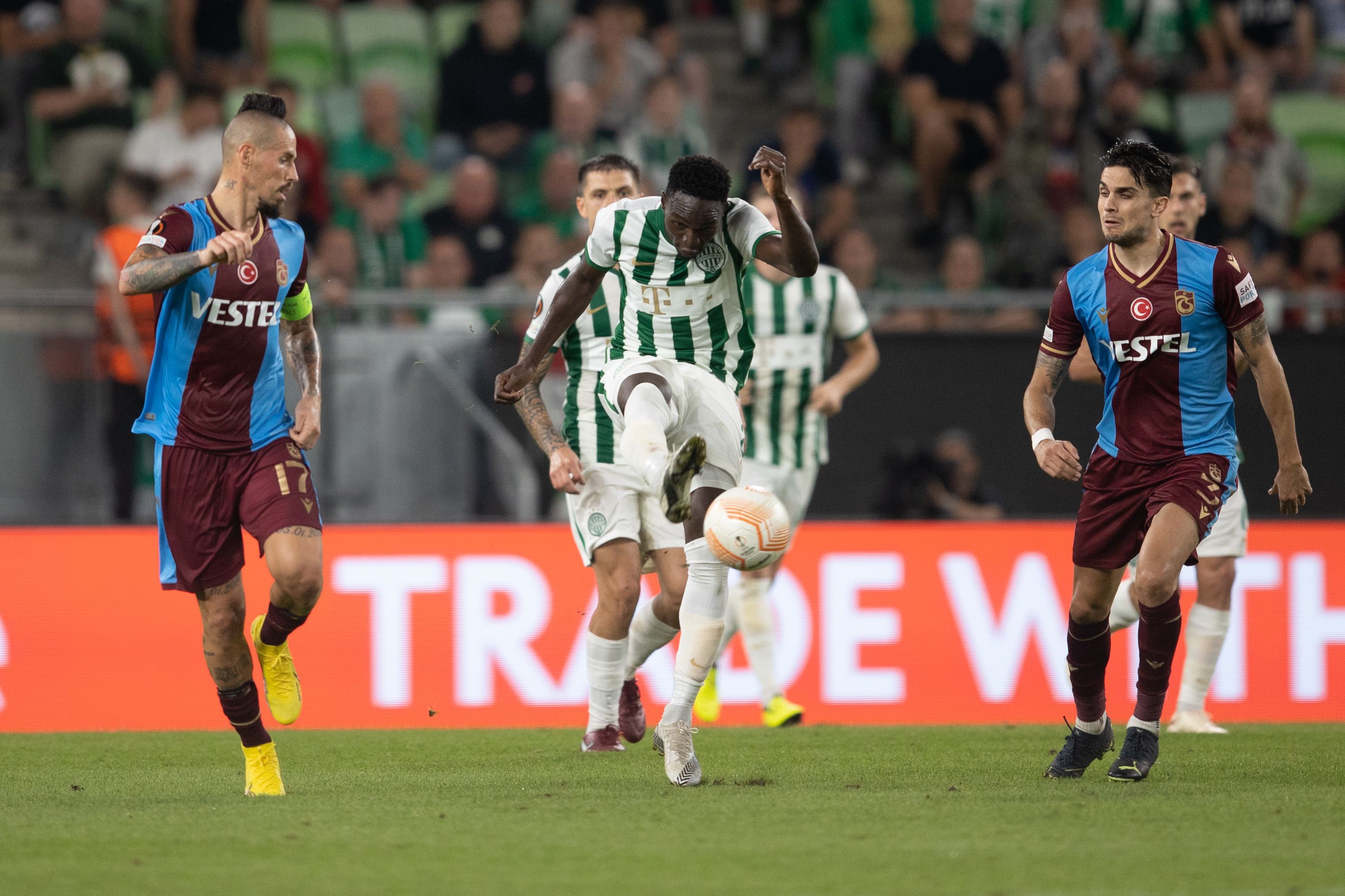 Adama Traoréék csütörtökön a Trabzonspor elleni siker után Monacóban lépnek pályára az El-ben /Fotó: Zsolnai Péter