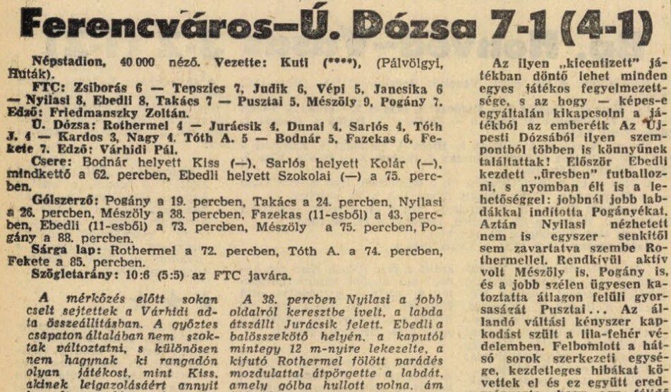 232 egymás elleni meccsen van túl az Újpest és a Fradi, de akad 2-2, amely mind a két klub életében ikonikusként vonult be a történelembe / Fotó: ADT Arcanum