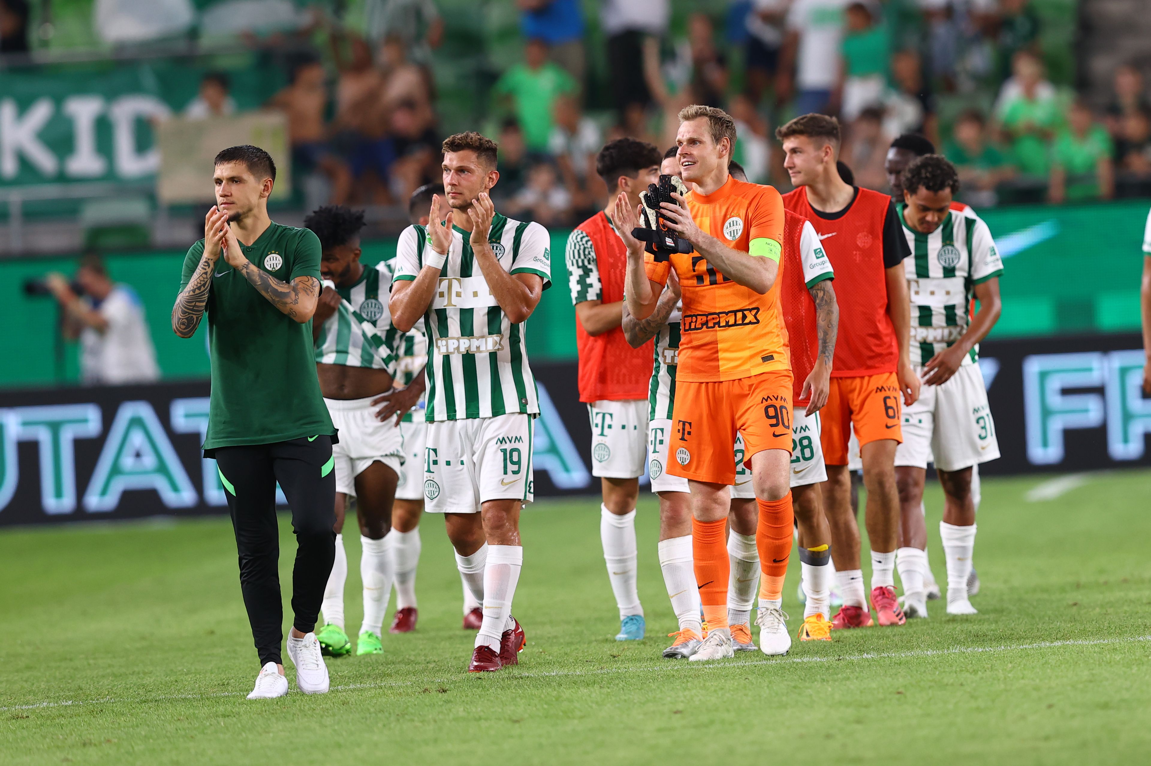A Ferencváros 4-0-ra nyerte a Shamrock Rovers elleni Európa Liga-playoff meccset / Fotó: Czerkl Gábor