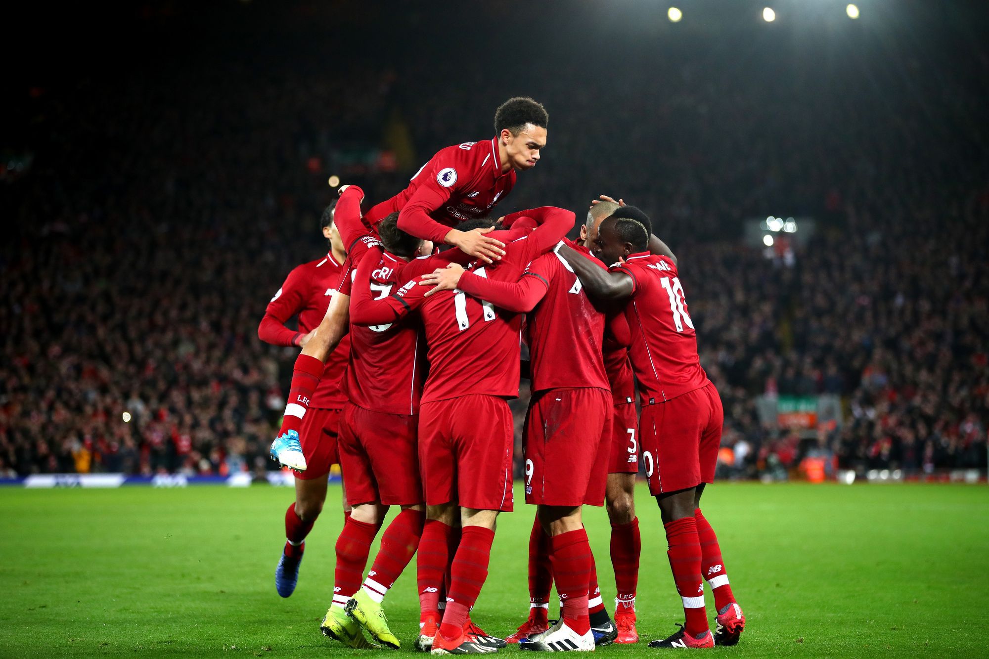 A Liverpool egy meccsel kevesebbet játszva 16 ponttal vezeti a tabellát a Manchester City előtt / Fotó: GettyImages