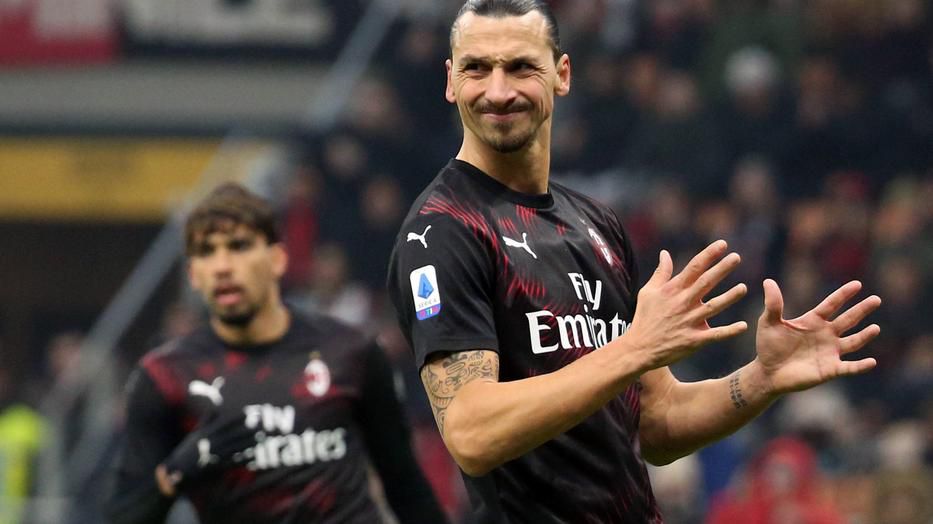 Zlatan Ibrahimovic, a Milan csatárja /Fotó: MTI/EPA/ANSA/Matteo Bazzi