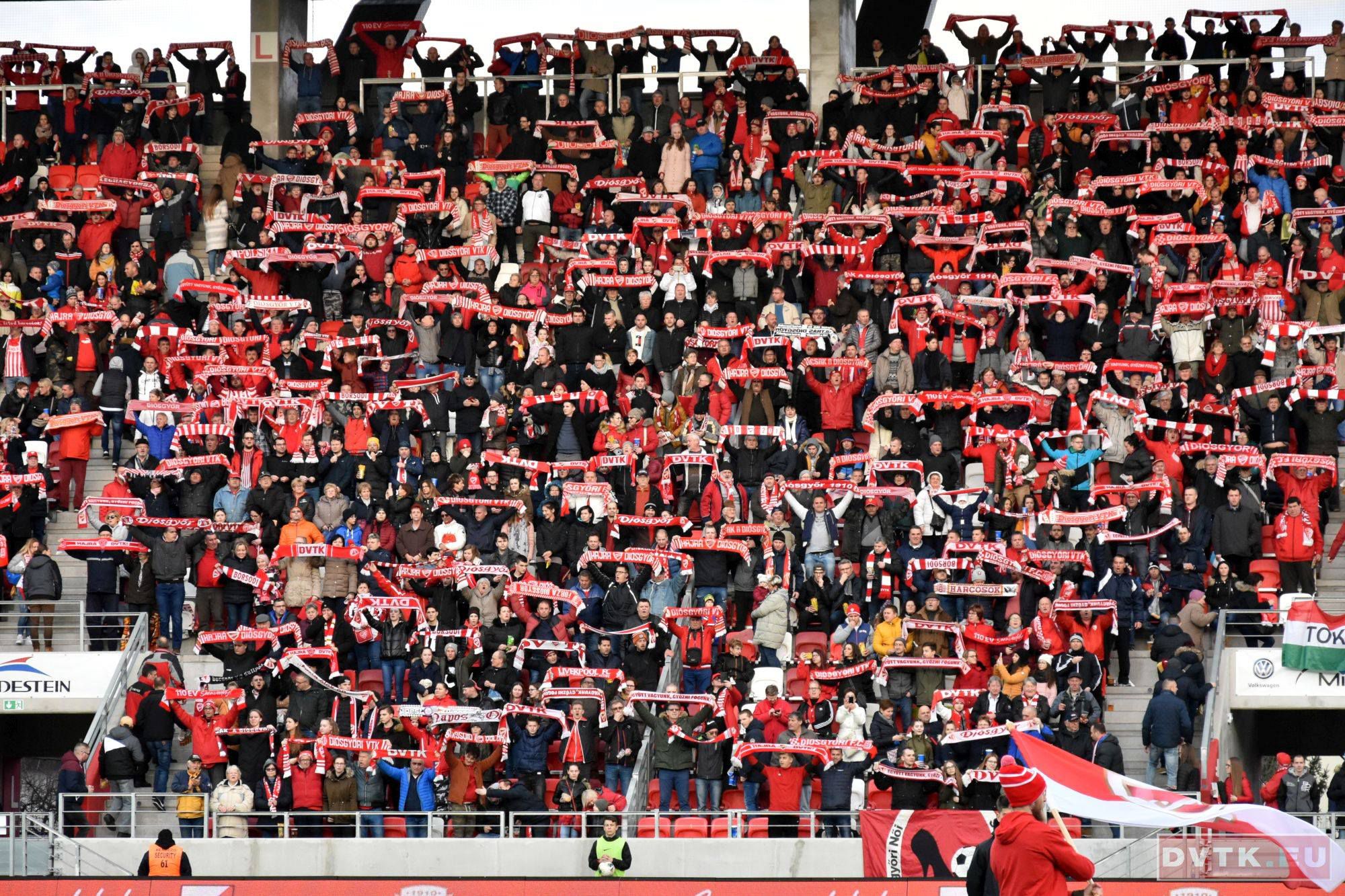 A Diósgyőrszombati meccsére az új szabályok szerint 3000 nézőt engednek be /Fotó: VTK (DVTK)