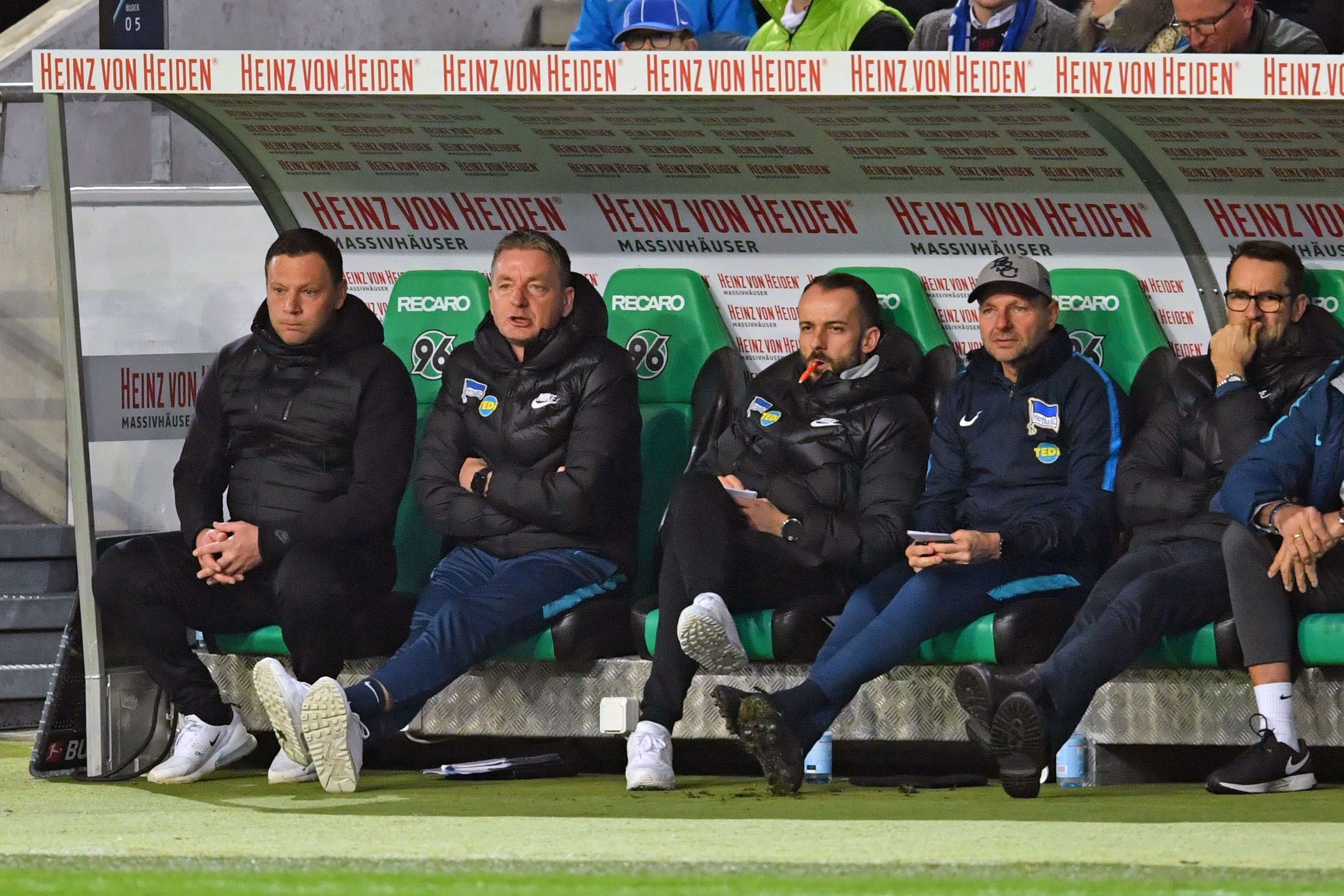 Dárdai (bal szélen) irányítása alatt biztos helye volt Petry Zsoltnak (jobbról a második), ám Klinsmann nem tartott igényt a munkájára /Fotó: GettyImages