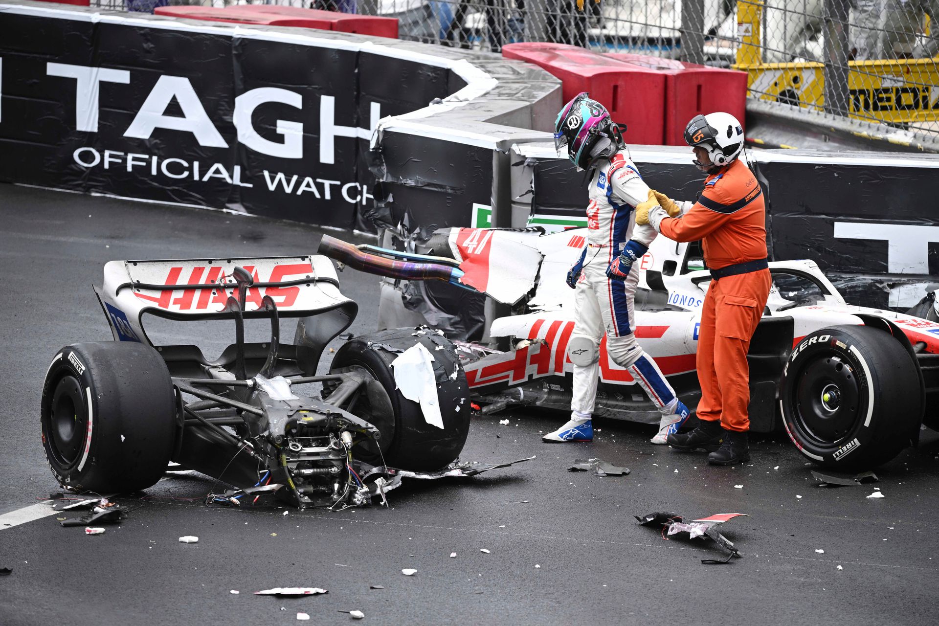 Mick Schumacher csúnyán kettétörte a Haast a monacói utcai versenyen / Fotó: Profimedia