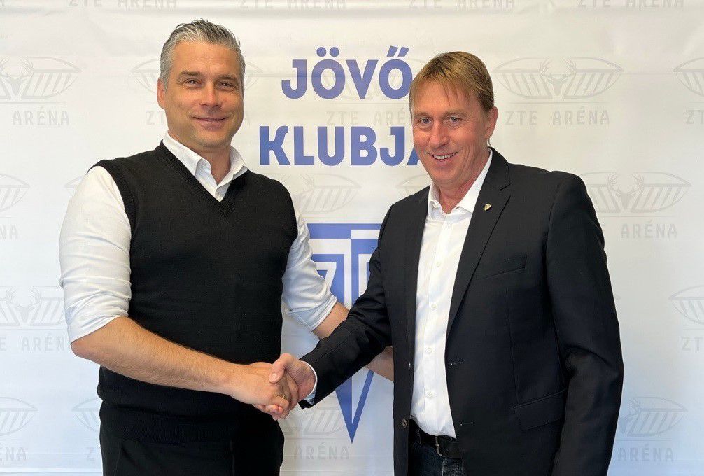 Dragóner (balra, mellette Végh Gábor elnök) júniustól lesz a ZTE sportigazgatója / Fotó: ztefc.hu