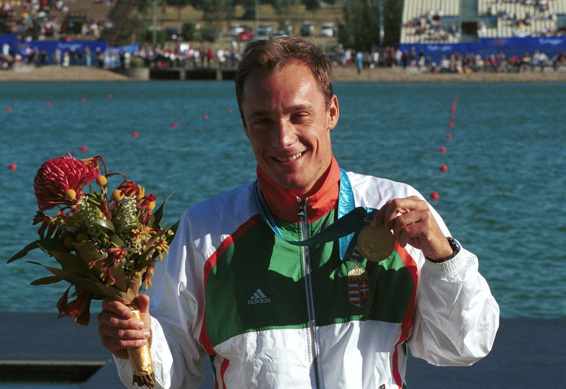 Kolonics 1996-ban, Atlantában párosban lett olimpiai aranyérmes, majd négy évvel később, Sydneyben egyesben /Fotó: MTI/Illyés Tibor