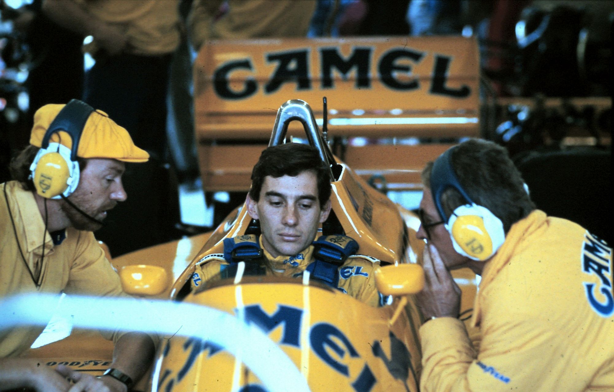 Ayrton Senna a Hungaroringen / Fotó: Fortepan - Urbán Tamás