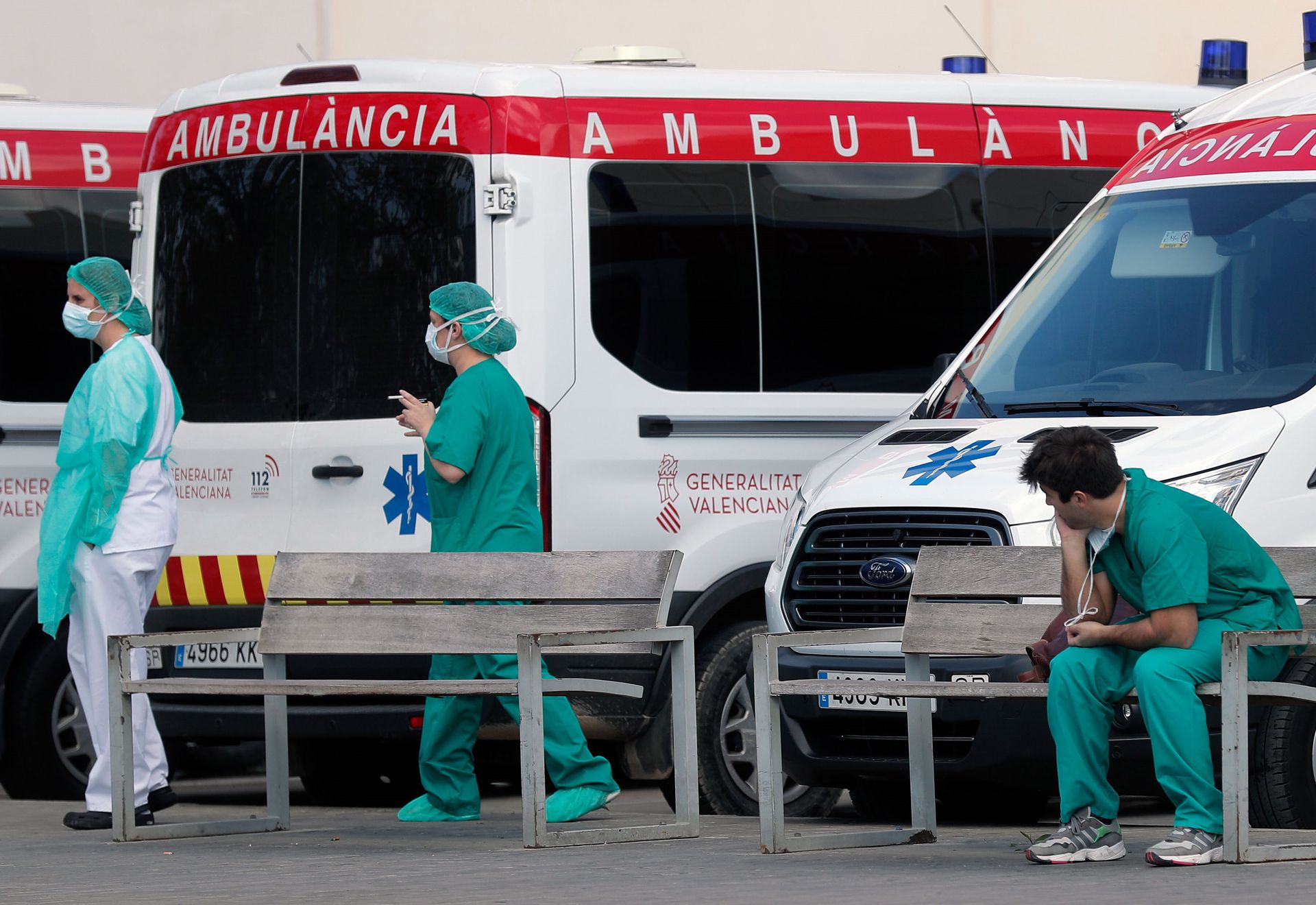 Spanyolország a vírus által egyik leginkább sújtott terület, százak halnak meg naponta / Fotó: MTI EPA KAI FOERSTERLING