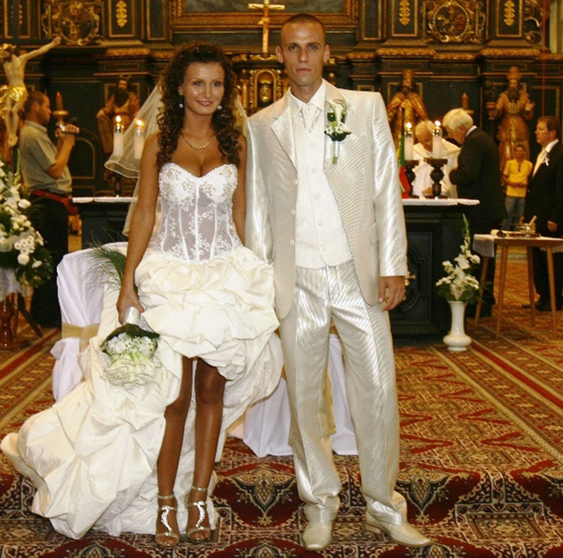 Kamil Kopúnek 2010-ben vette el feleségül párját, Dominikát, 2011-ben született meg a gyermekük, Marcus Fotó: Juraj Velicka/NMH