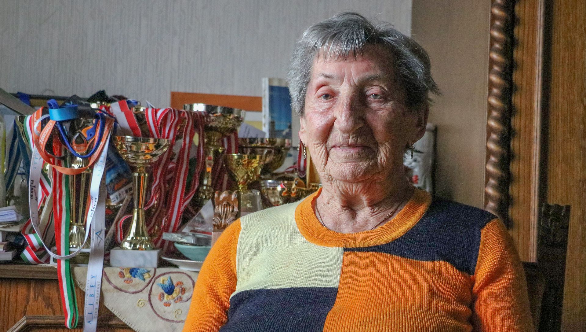 Erzsi néni áprilisban lesz 94 éves /Fotó: Magyar Teniszszövetség