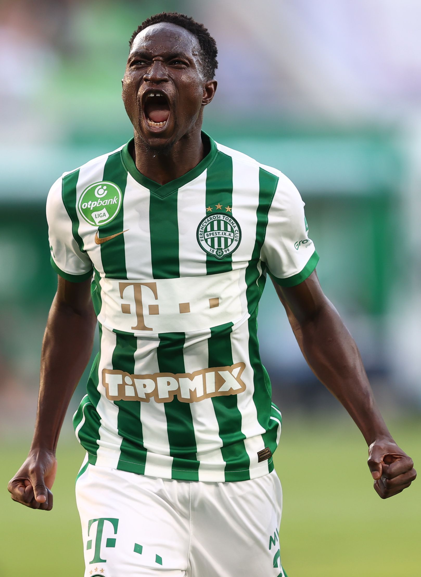 BUDAPEST, HUNGARY - APRIL 2: Adama Traore of Ferencvarosi TC