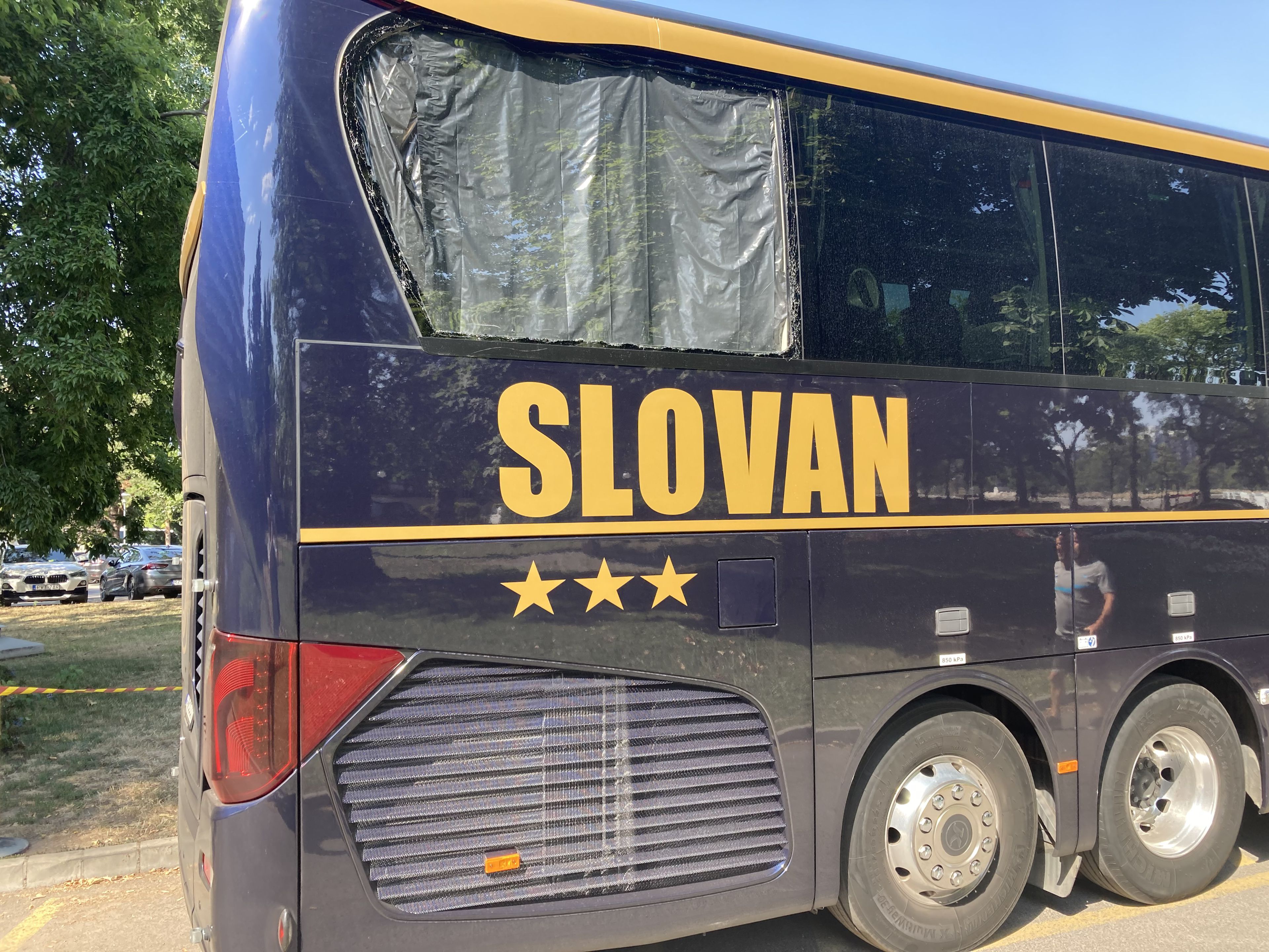 A Slovan Bratislava busza / Fotó: Blikk