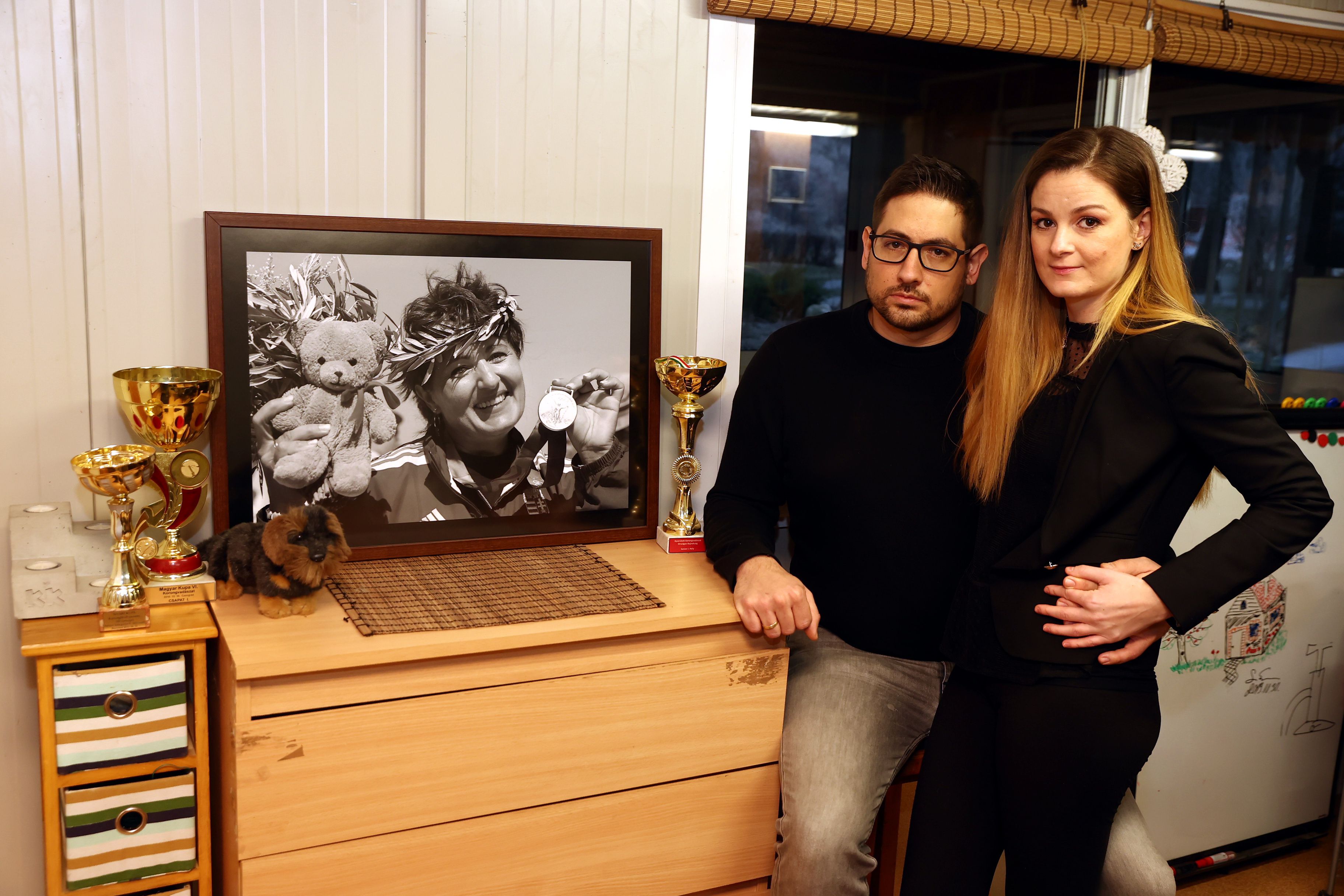 Igaly Diána fia, Tamás feleségével, Csillával viszi tovább a budaörsi lőteret /Fotó: Pozsonyi Zita