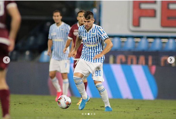 Horváth a múlt hét végén, a Torino elleni meccsen mutatkozott be a SPAL első csapatában /Fotó: Instagram