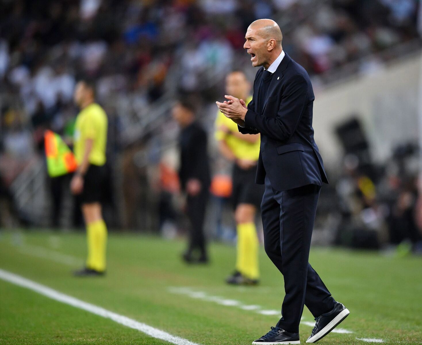 Zinédine Zidane büszke lehet: most a spanyol Szuperkupán diadalmaskodott együttese / Fotó: MTI/EPA Ali Alqarni