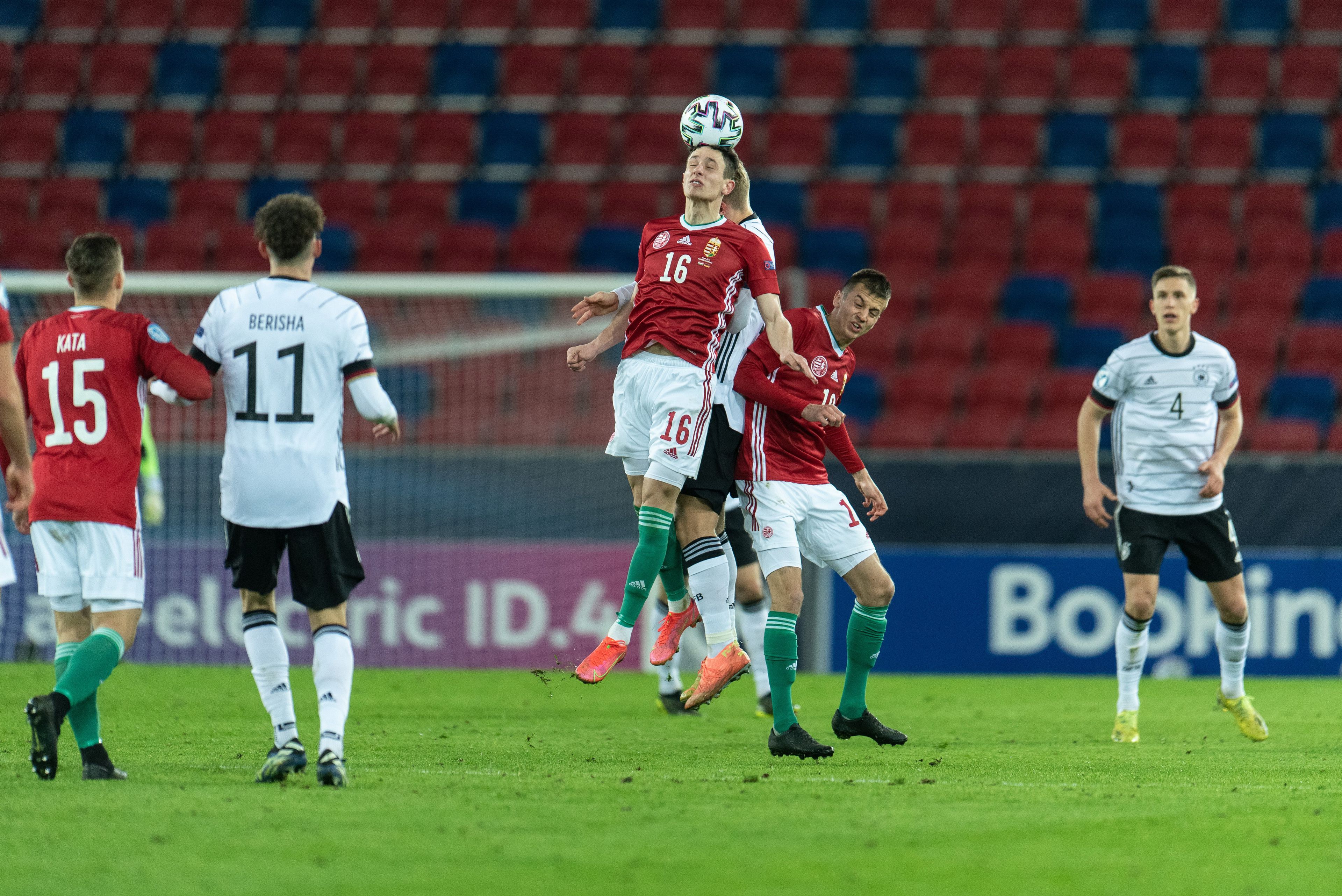 A németektől 3-0-svereséget szenvedőmagyar válogatott Románia ellen javítana az U21-es Európa-bajnokság csoportkörében. /Fotó: Profimedia