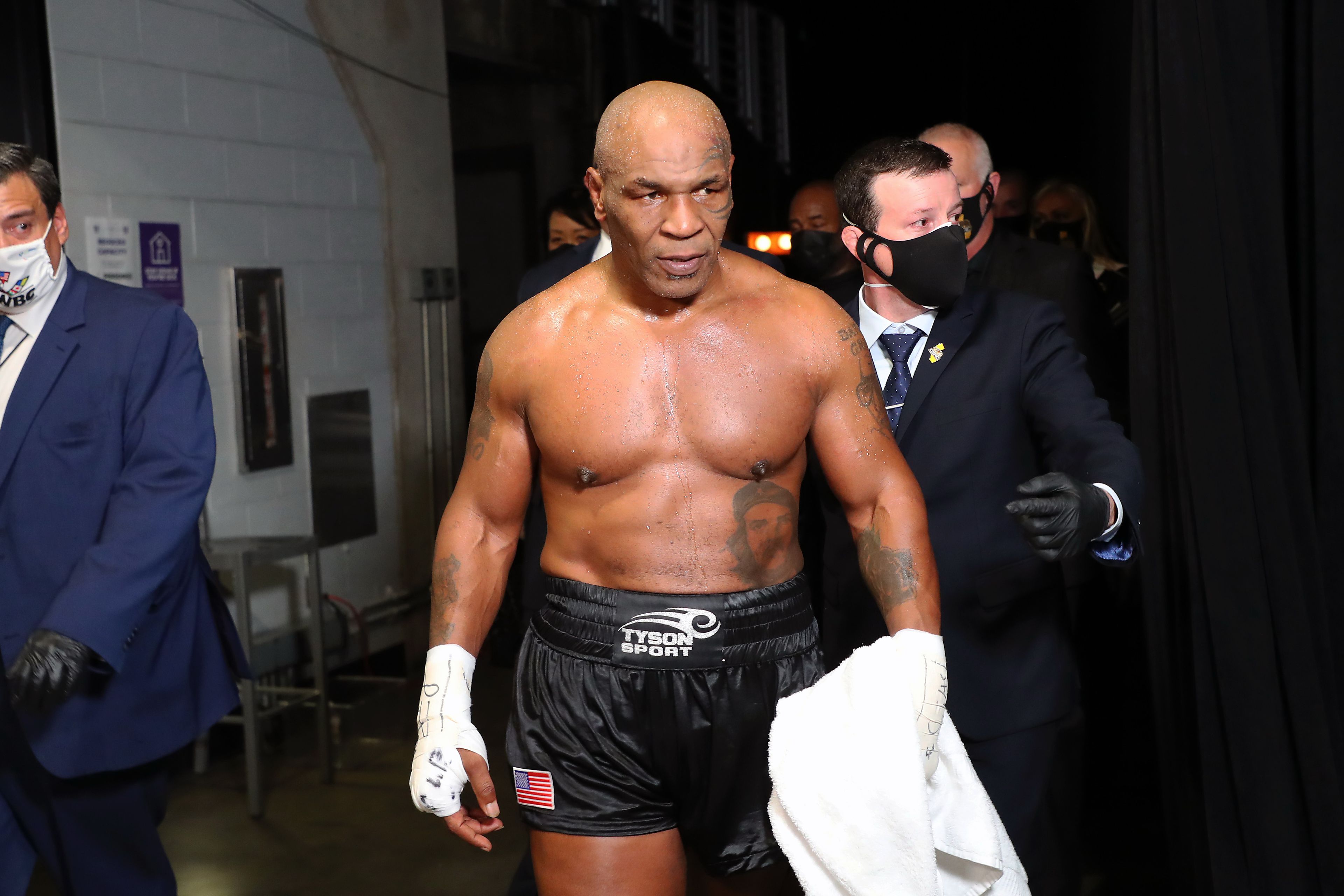 A korábbi világbajnok Mike Tyson 55 évesen is veszélyes ellenfél / Fotó: Gettyimages