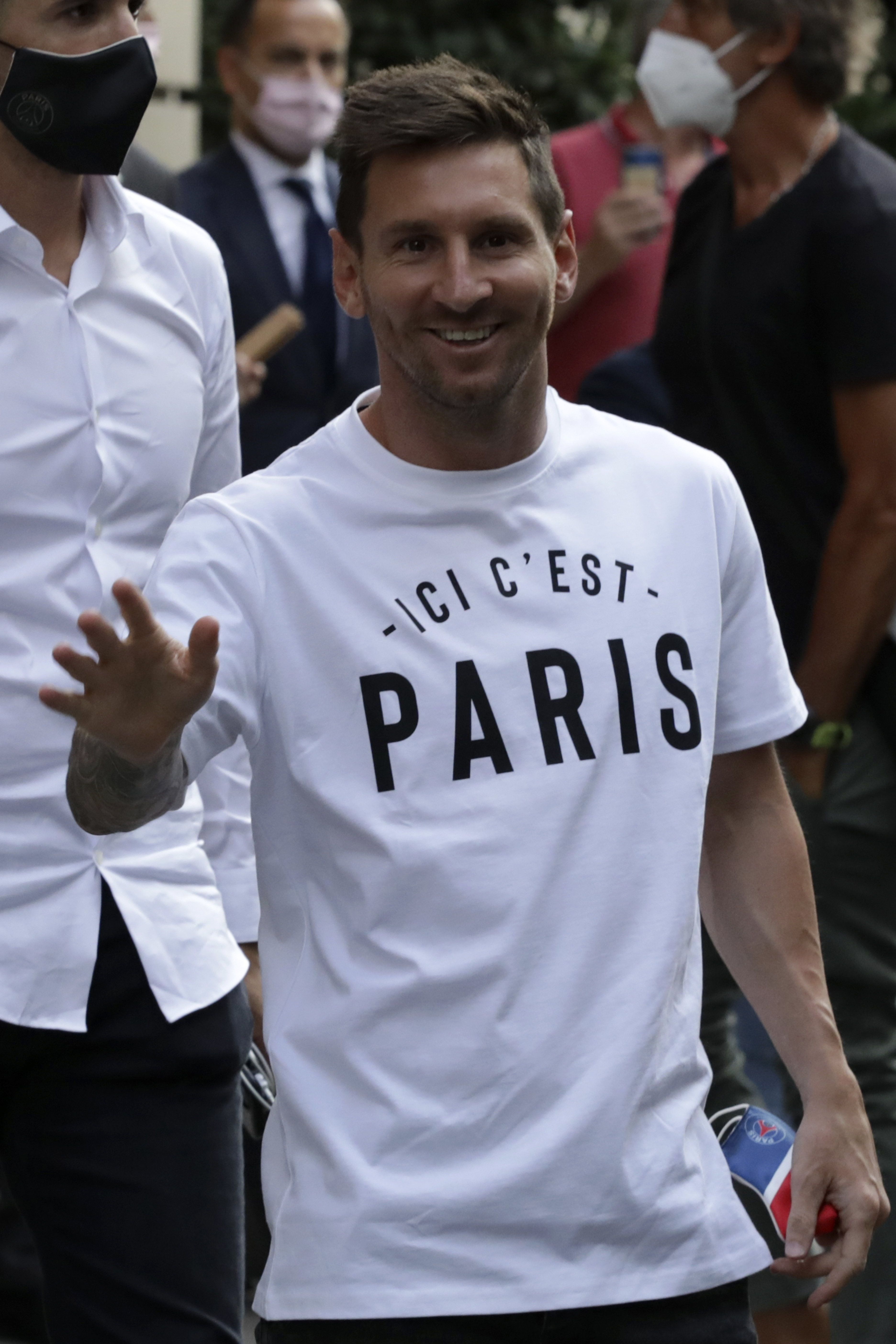Messi a PSG-nél folytatja, a sztárfocista már meg is érkezett a francia fővárosba/ Fotó: MTI/AP/Adrienne Surprenant