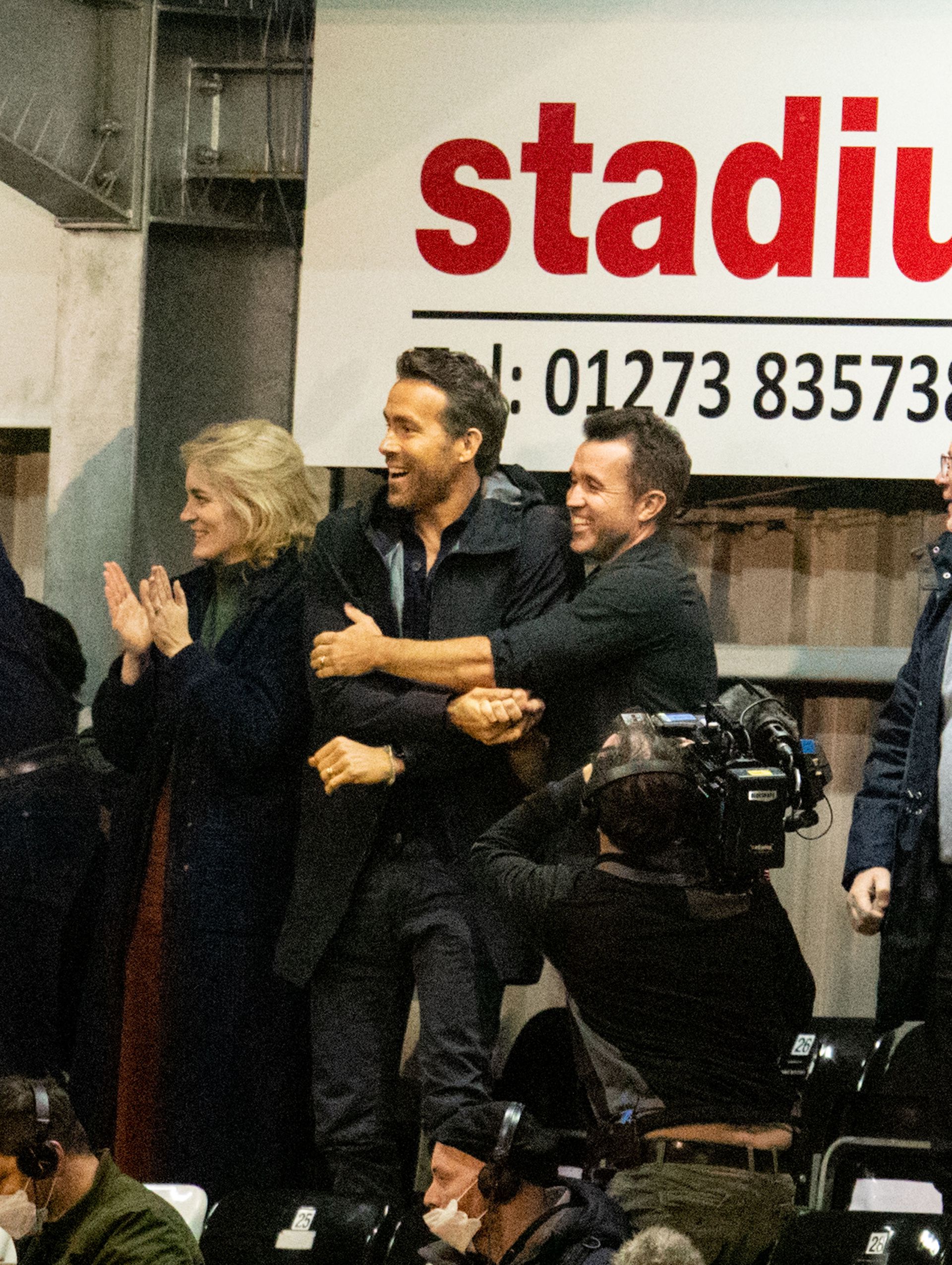 Ryan Reynolds így ünnepelte az egyenlítést a Maidenhead United ellen / Fotó: Profimedia