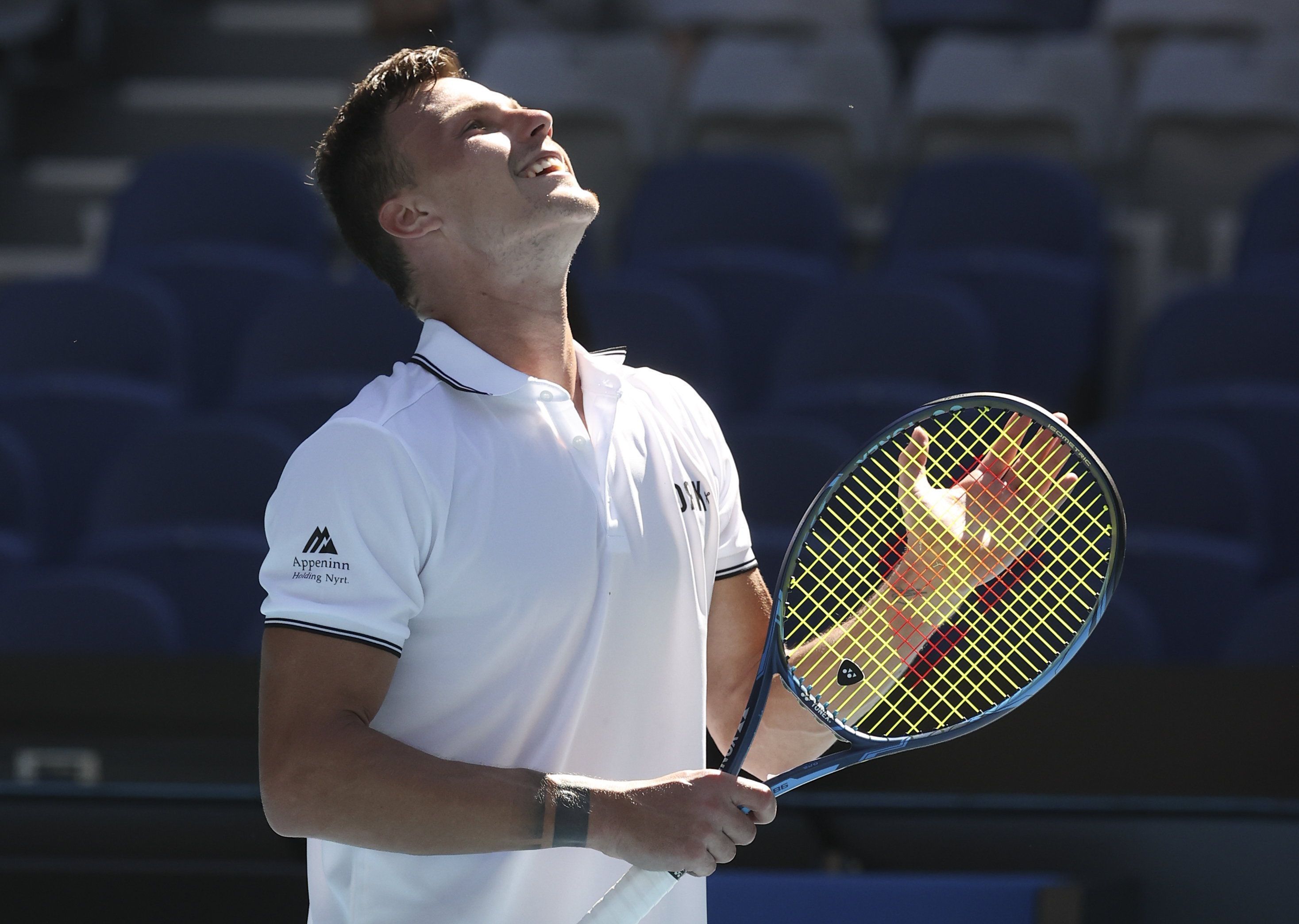 Nem sikerült az újabb bravúr Fucsovicsnak az Australian Openen. MTI/AP/Hamish Blair