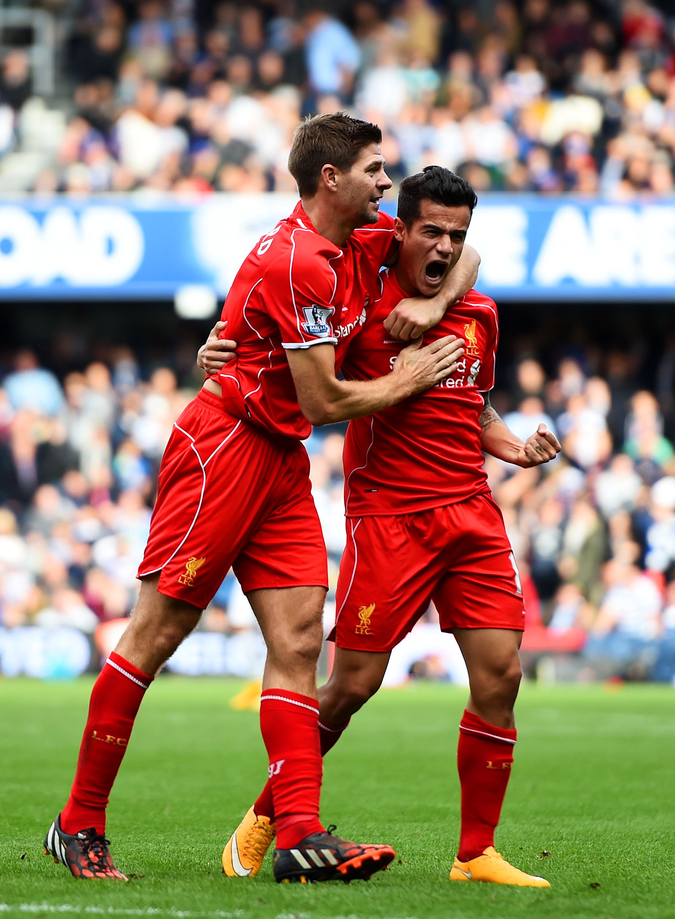 Gerrard és Coutinho öt évig fociztak együtt a Liverpoolban /Fotó: Getty Images
