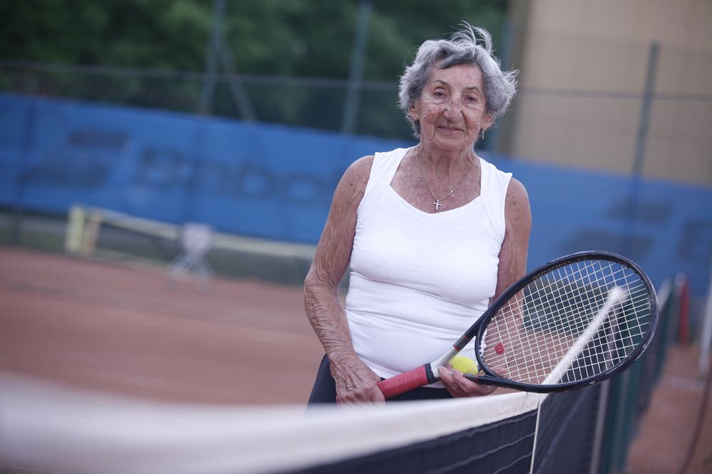 Szentirmay Erzsébetet az Európai Tenisz Szövetség a tavalyi év legjobbjának választotta a 90 fölötti nők között /Fotó: 168 óra/Kovalovszky Dániel