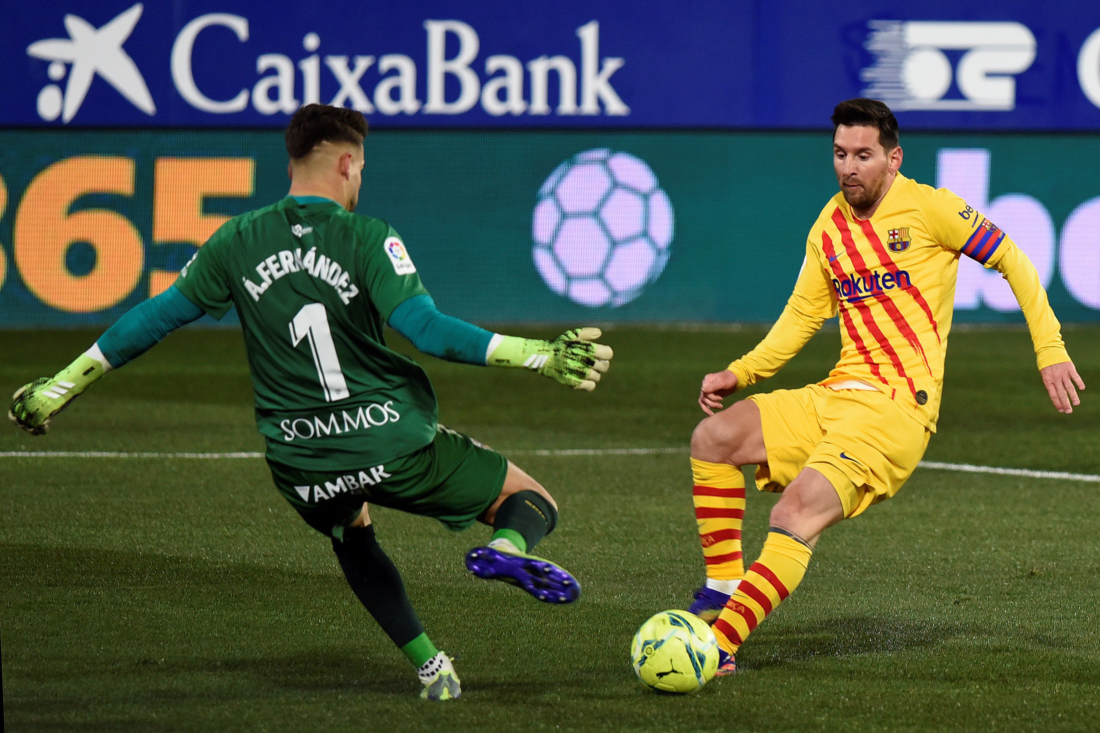Lionel Messi már 744 gólnál jár. / Fotó EPA/Javier Blasco