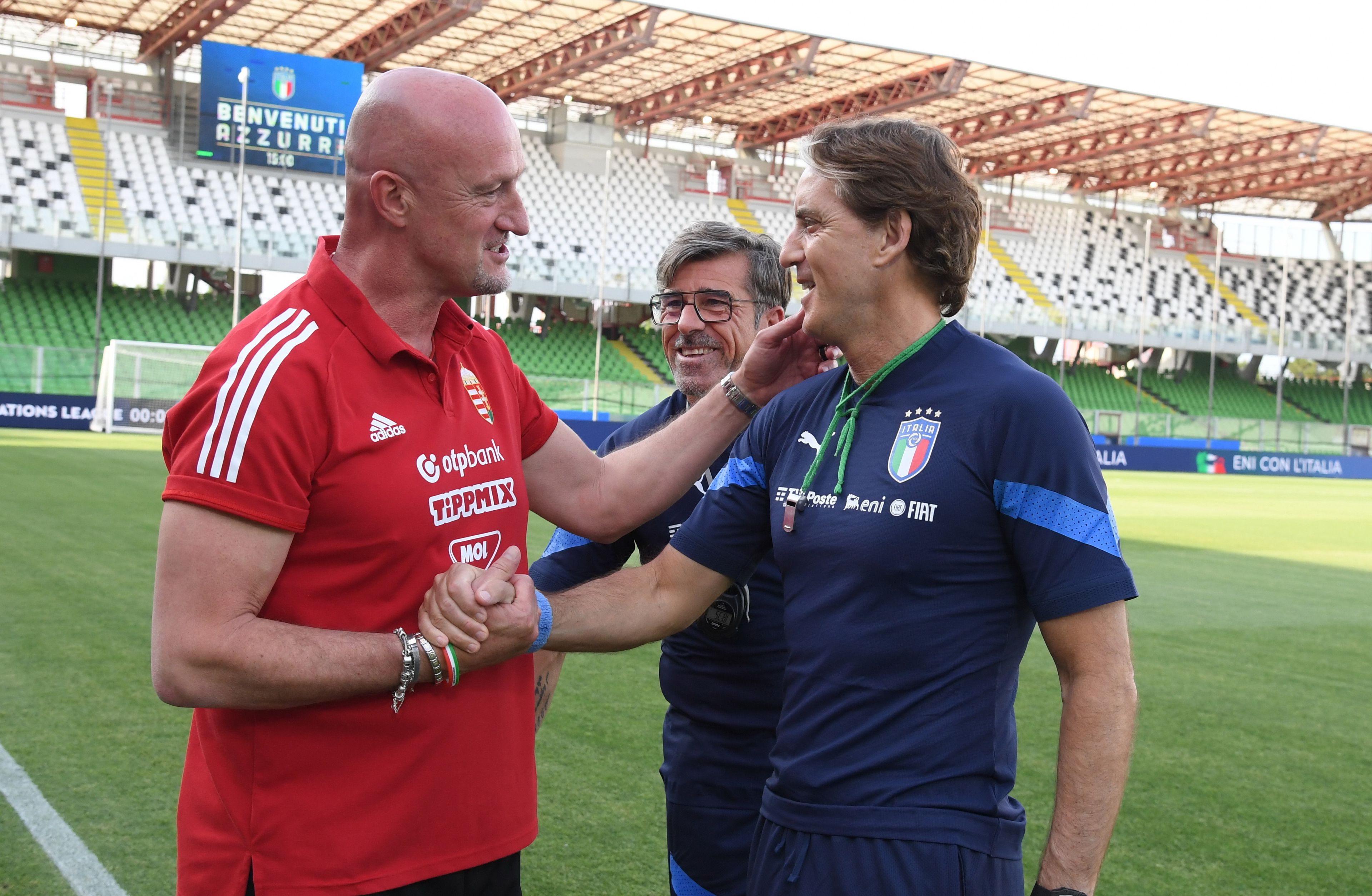 A két csapat első meccse után Mancini (jobbra) örülhetett. Marco Rossi reméli, ezúttal legalább egy pontot szerzünk / Fotó: Getty Images