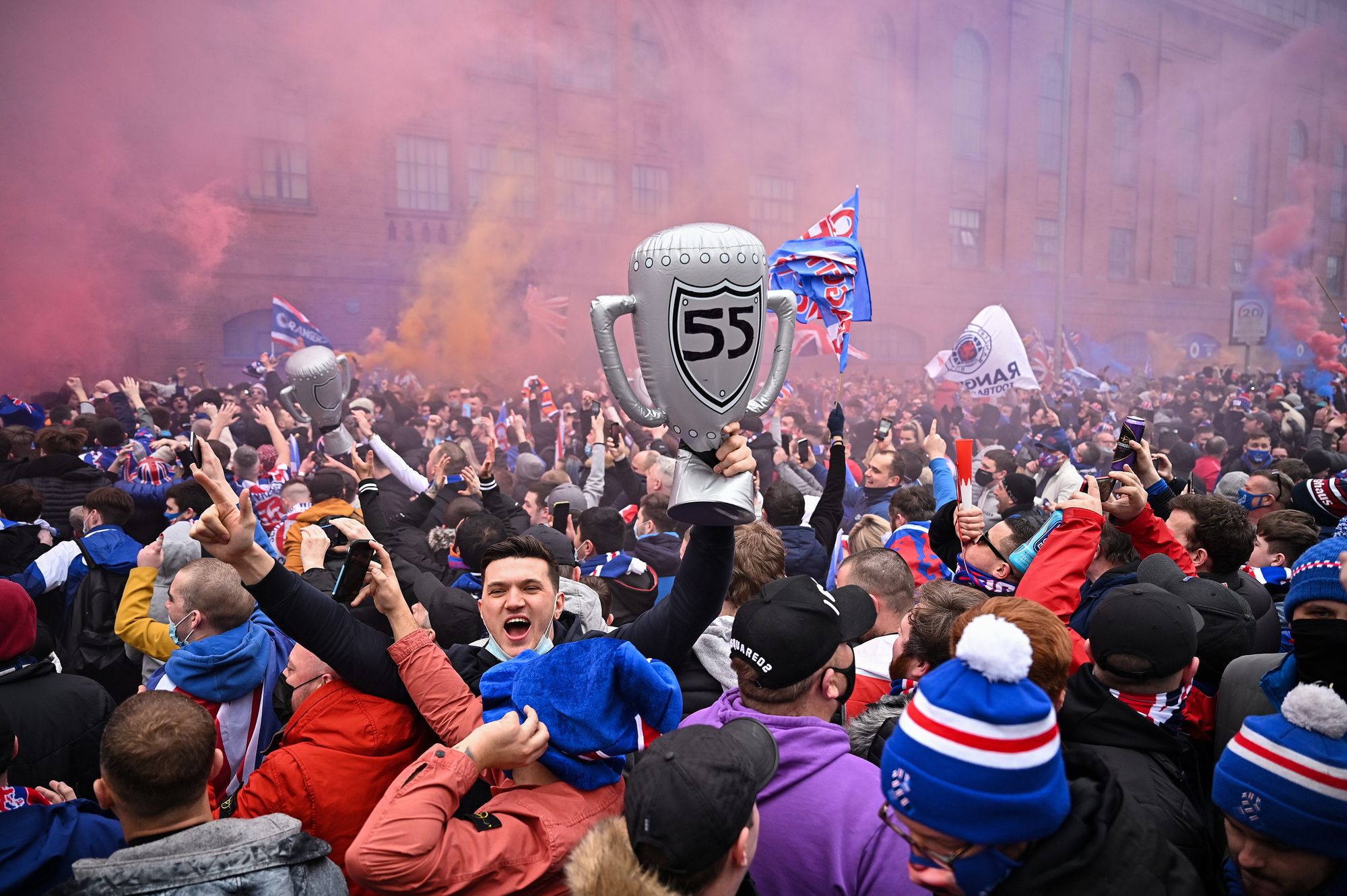 Több ezren ünnepelték Skóciában a Rangers focicsapatának aranyát / Fotó: GettyImages