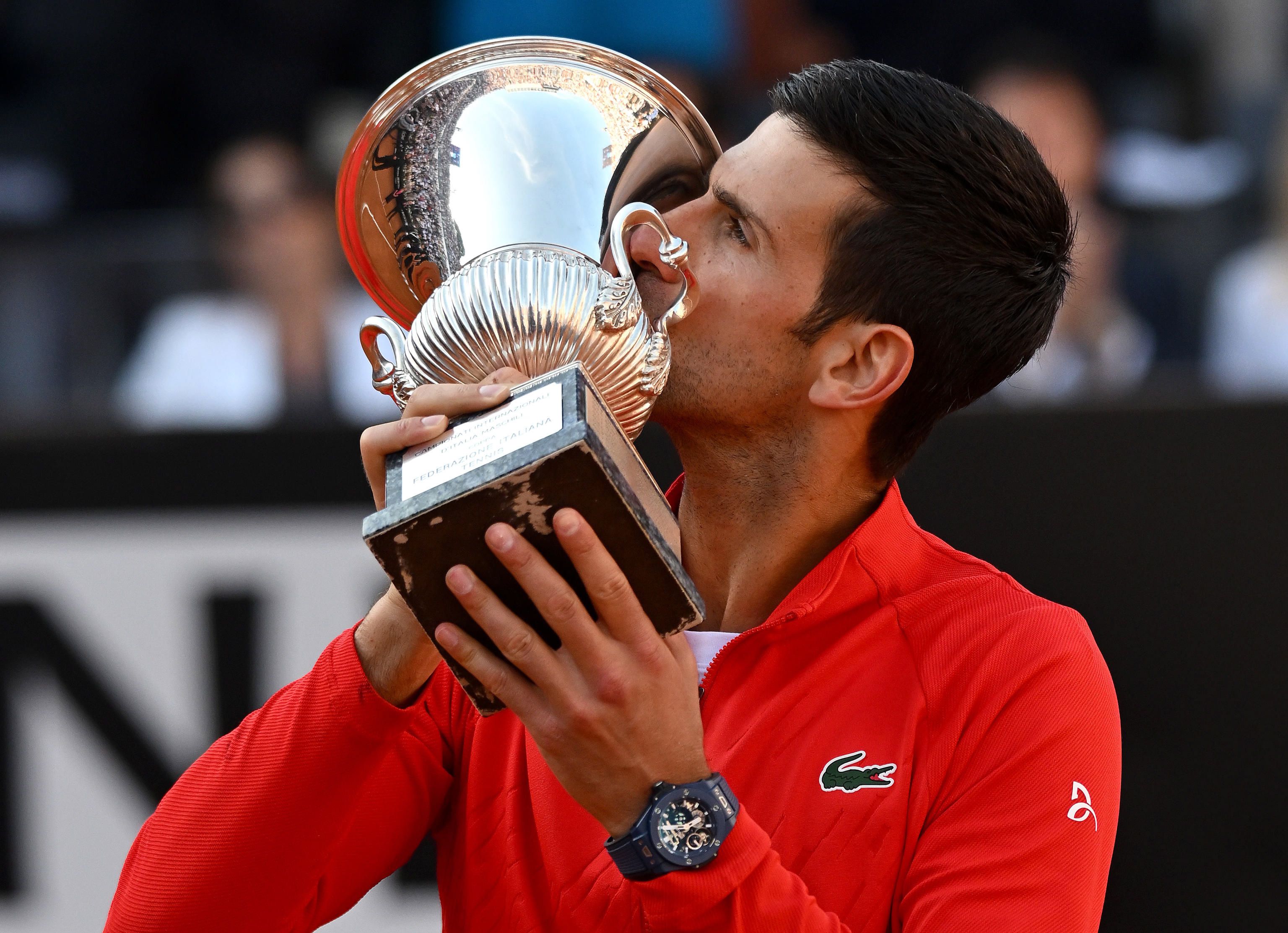 Novak Djokovic hét éves fia ugyanúgy teniszezik, mint az édesapja élete első tornáját nyerte meg /Fotó: EPA/Ettore Ferrari