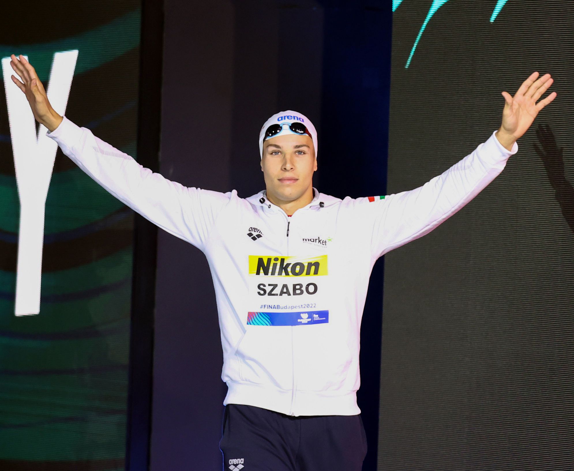 Szabó Szebasztián negyedik helyen végzett 50 méter gyorson pénteken a Duna Arénában zajló úszó-világbajnokságon / Fotó: Pozsonyi Zita