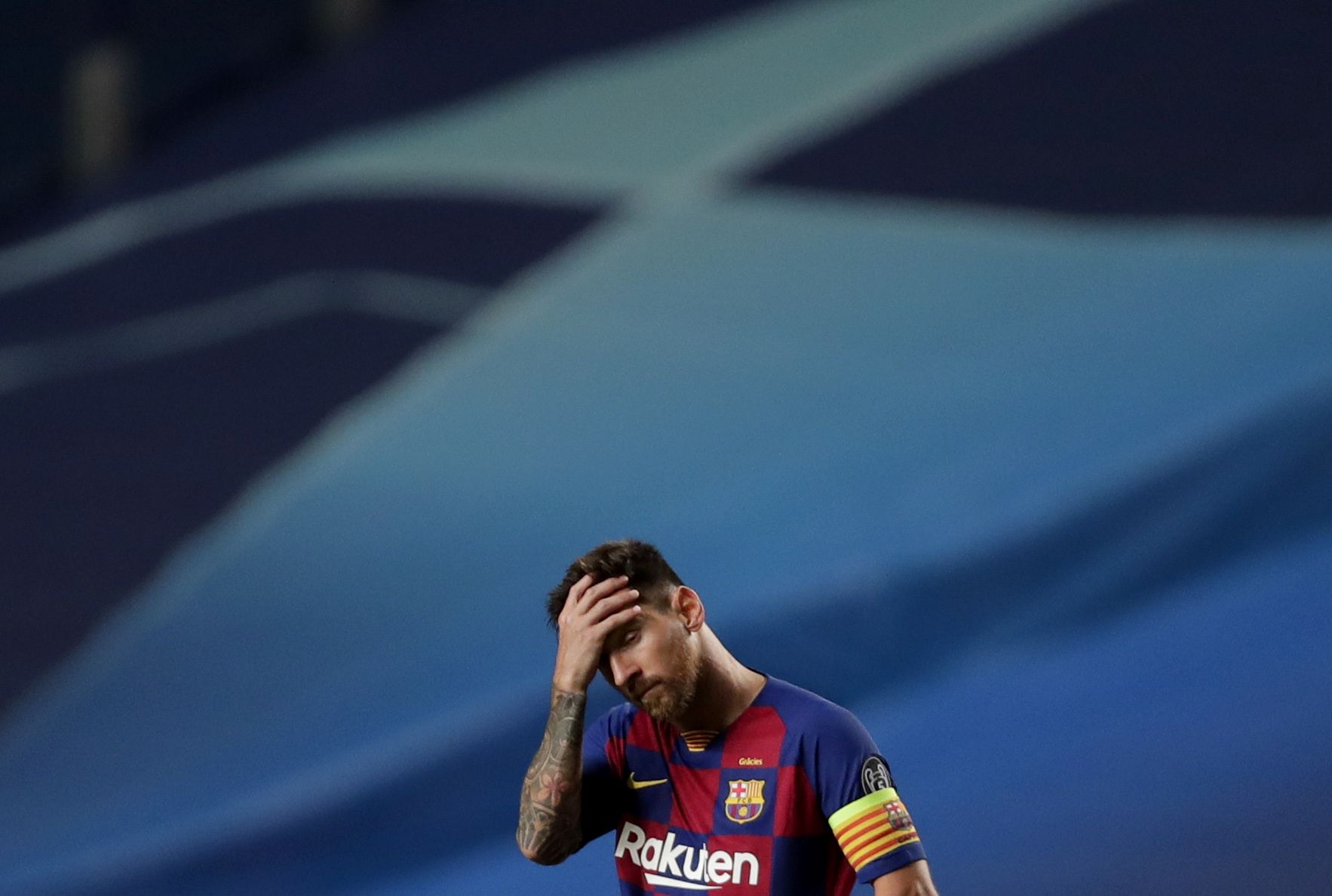 Messi a Bayern elleni csúfos vereség után / Fotó: MTI EPA