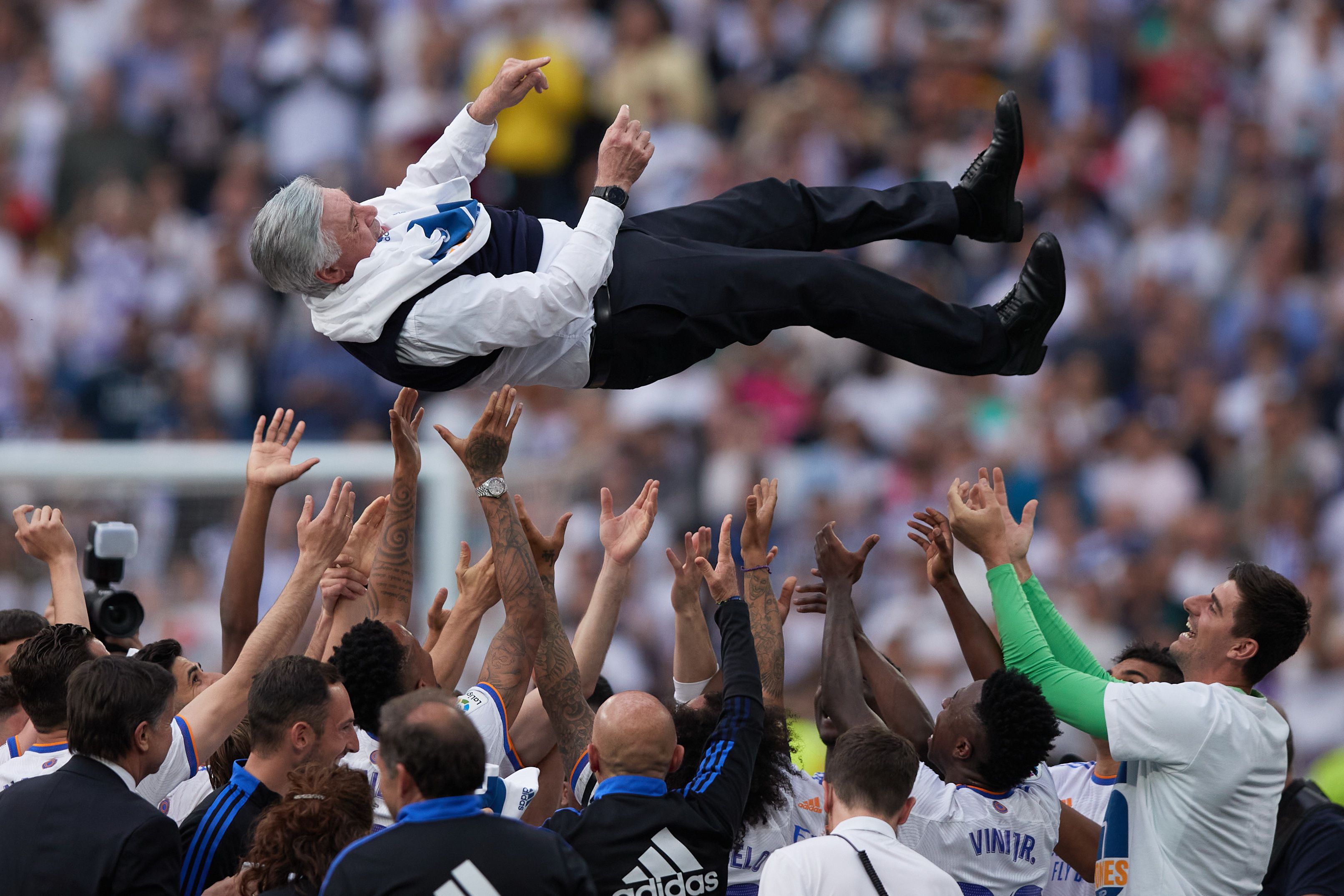 Ancelottit az öt legerősebb európai bajnokság mindegyikében ünnepelték már / Fotó: Getty Images