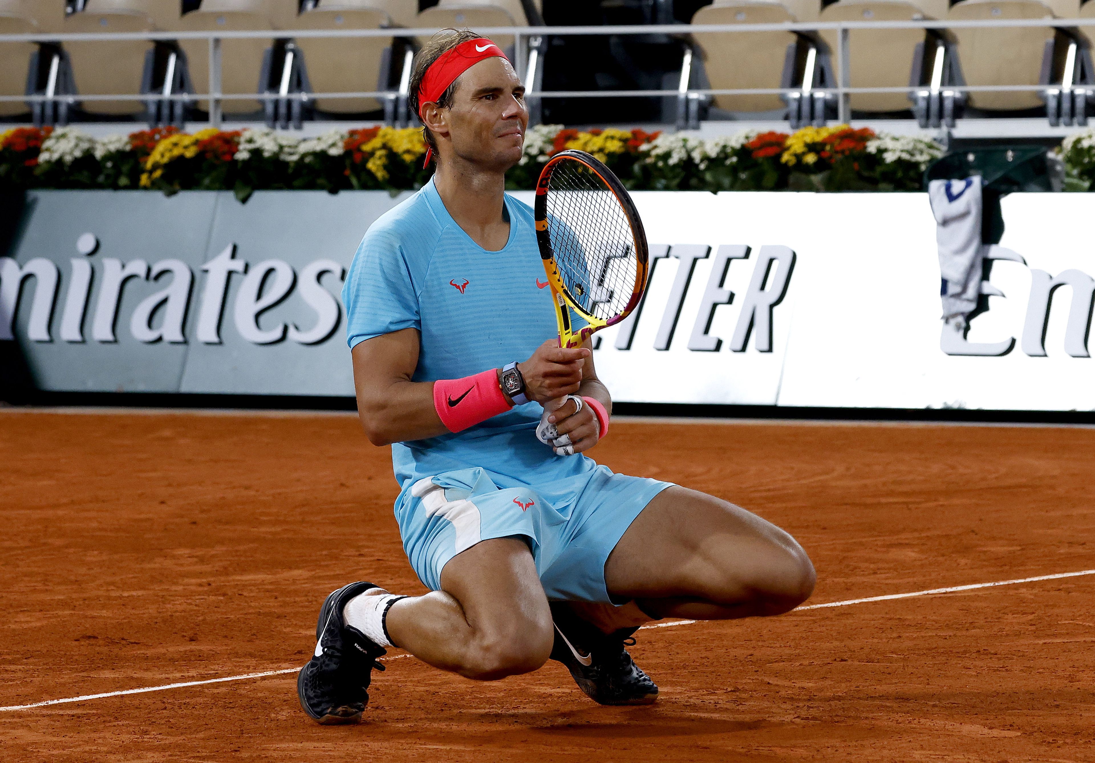 Rafael Nadal 13-odszor lett Páőrizs bajnoka. / Fotó: MTI/EPA/Yoan Valat