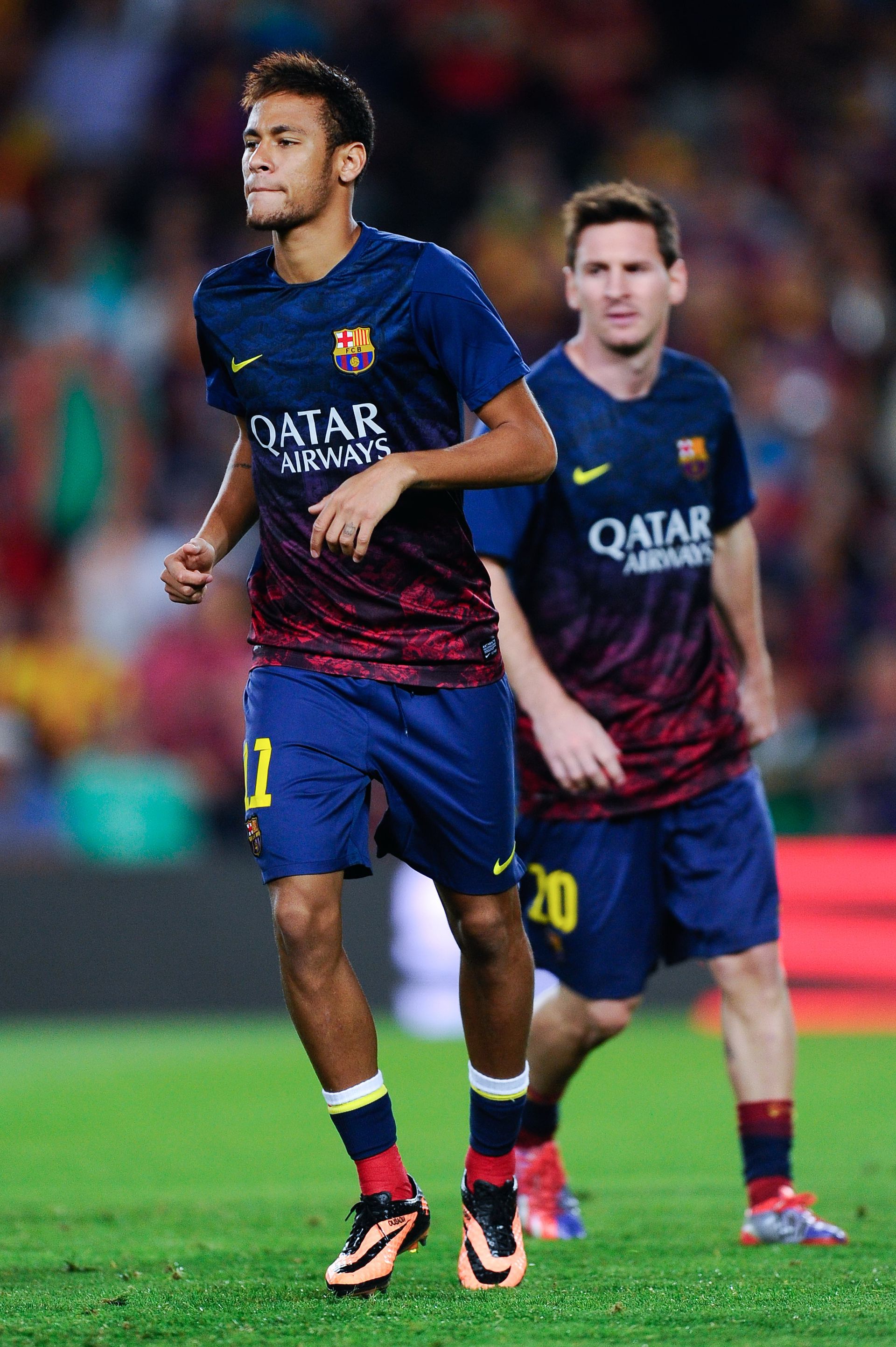 Lionel Messi (jobbra) baráti viszonyt ápol Neymarral, évekig együtt futballoztak a Barcelonában /Fotó: GettyImages